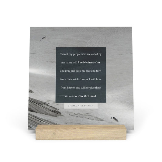 2nd Chronicles 7:14 verse image, Gallery Board with Stand