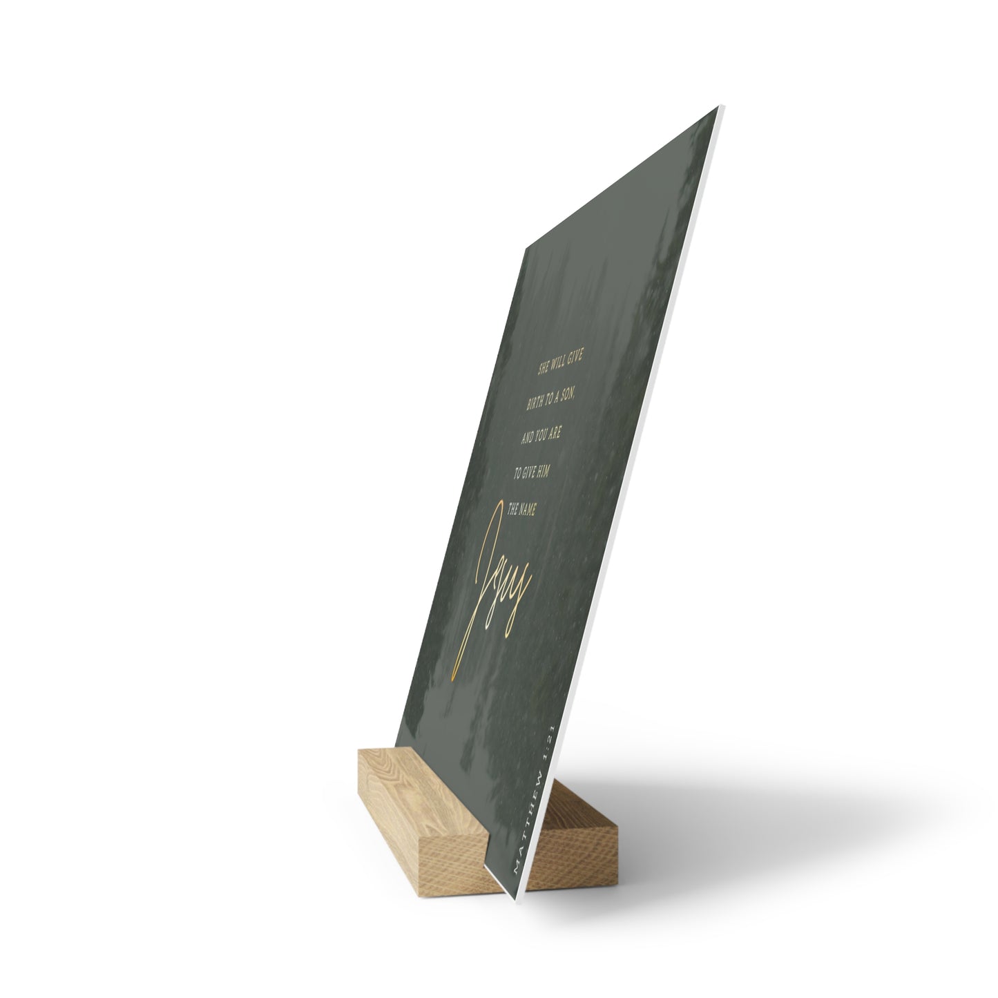 Matthew 1:21 Bible Verse Image, Gallery Board with Stand