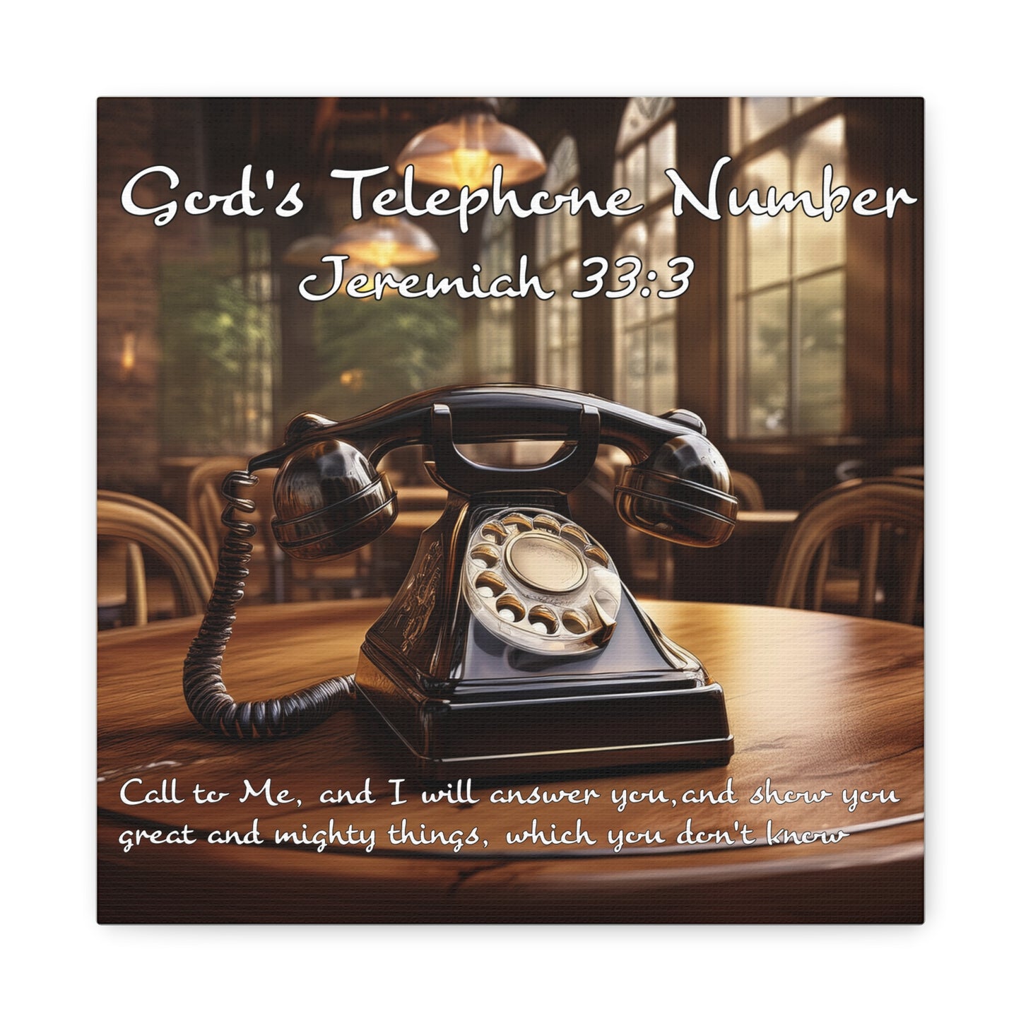 Jeremiah 33:3 God's Phone number