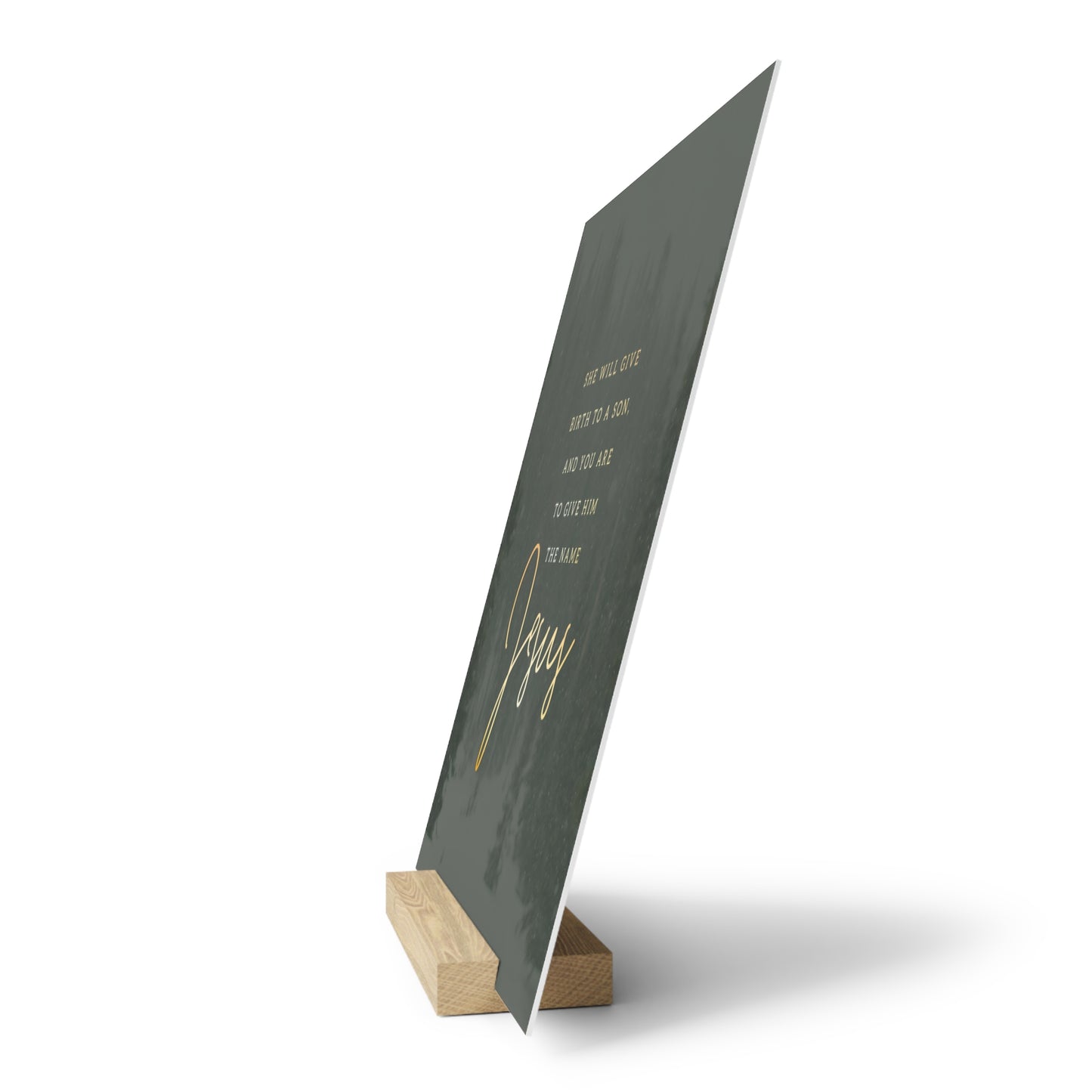 Matthew 1:21 Bible Verse Image, Gallery Board with Stand