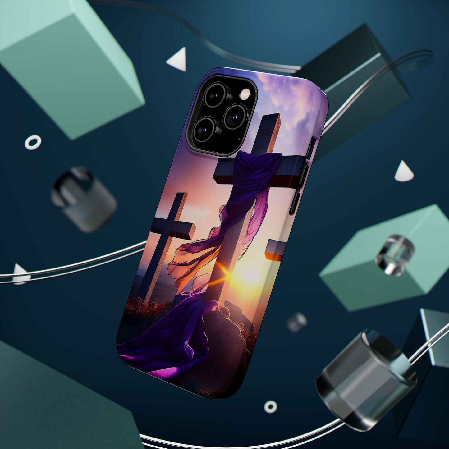 He is Risen Cross phone case