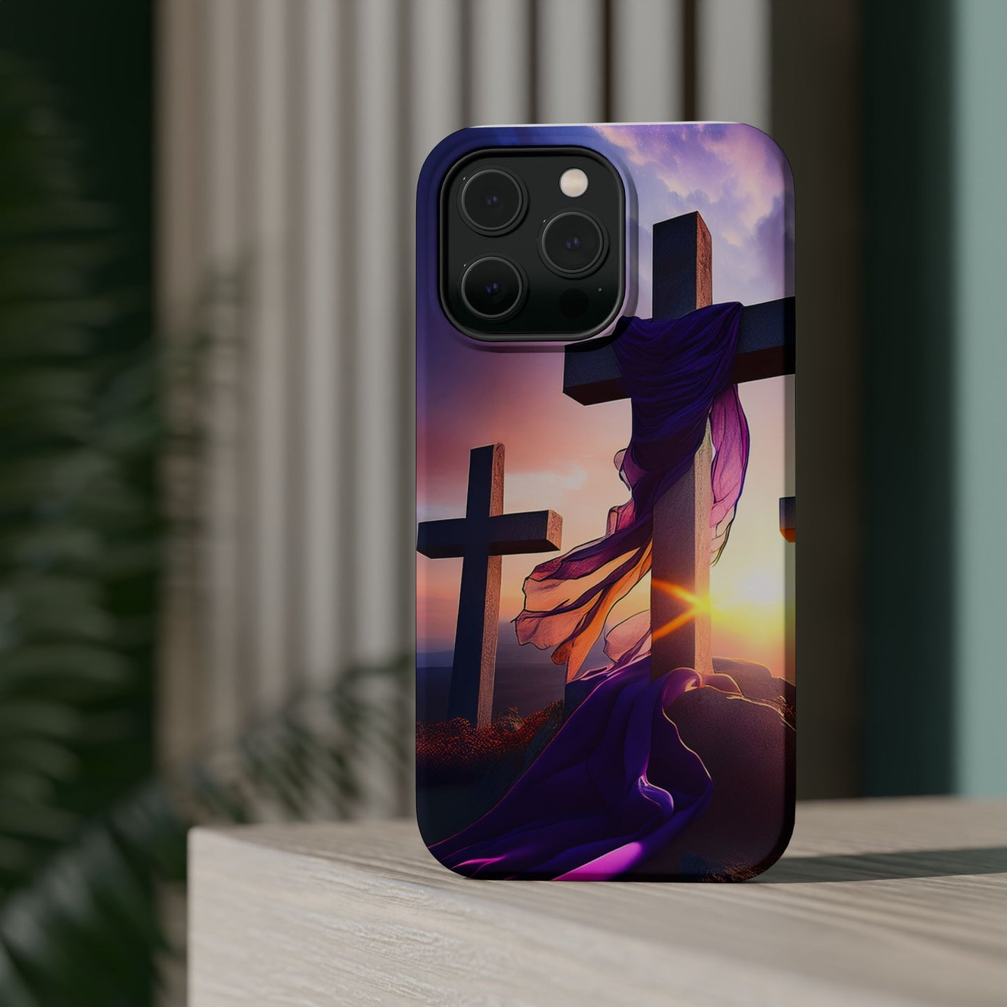 He is Risen Cross phone case