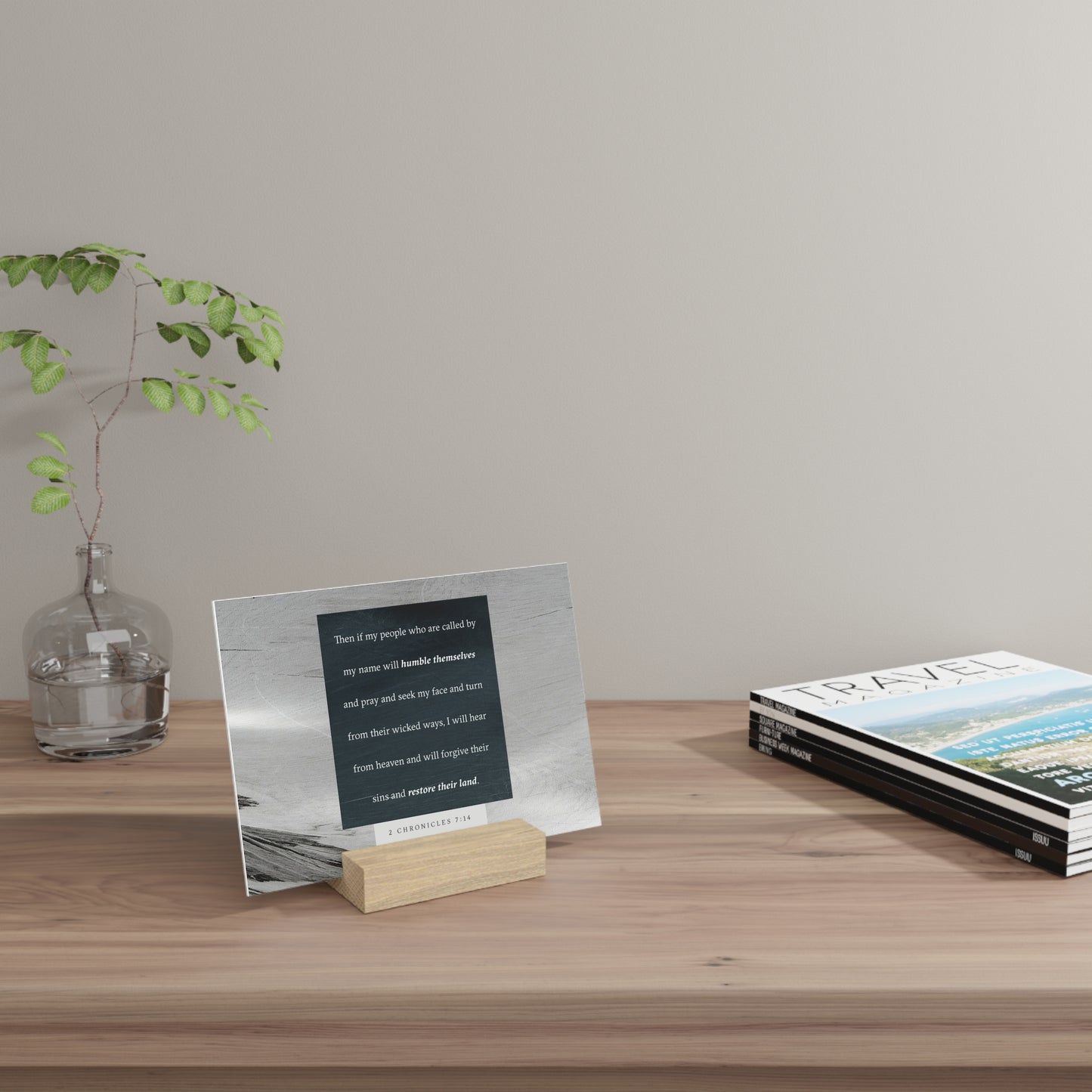 2nd Chronicles 7:14 verse image, Gallery Board with Stand