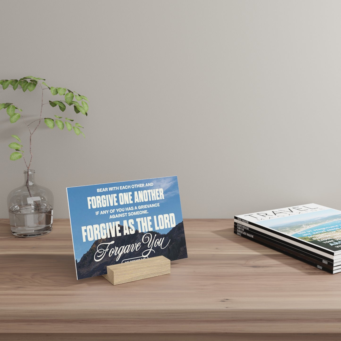 Colossians 3:13 verse image Gallery Board with Stand