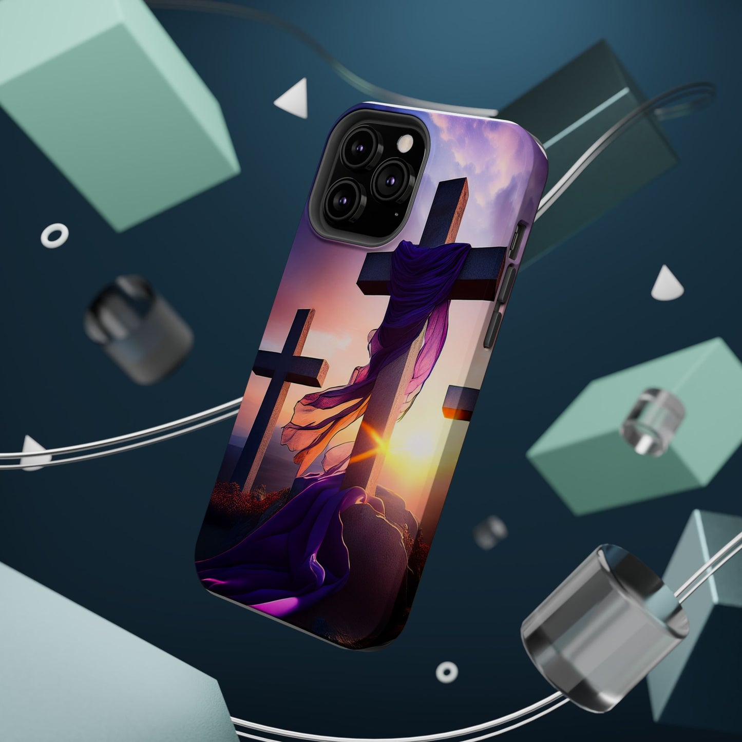 He is Risen Cross phone case