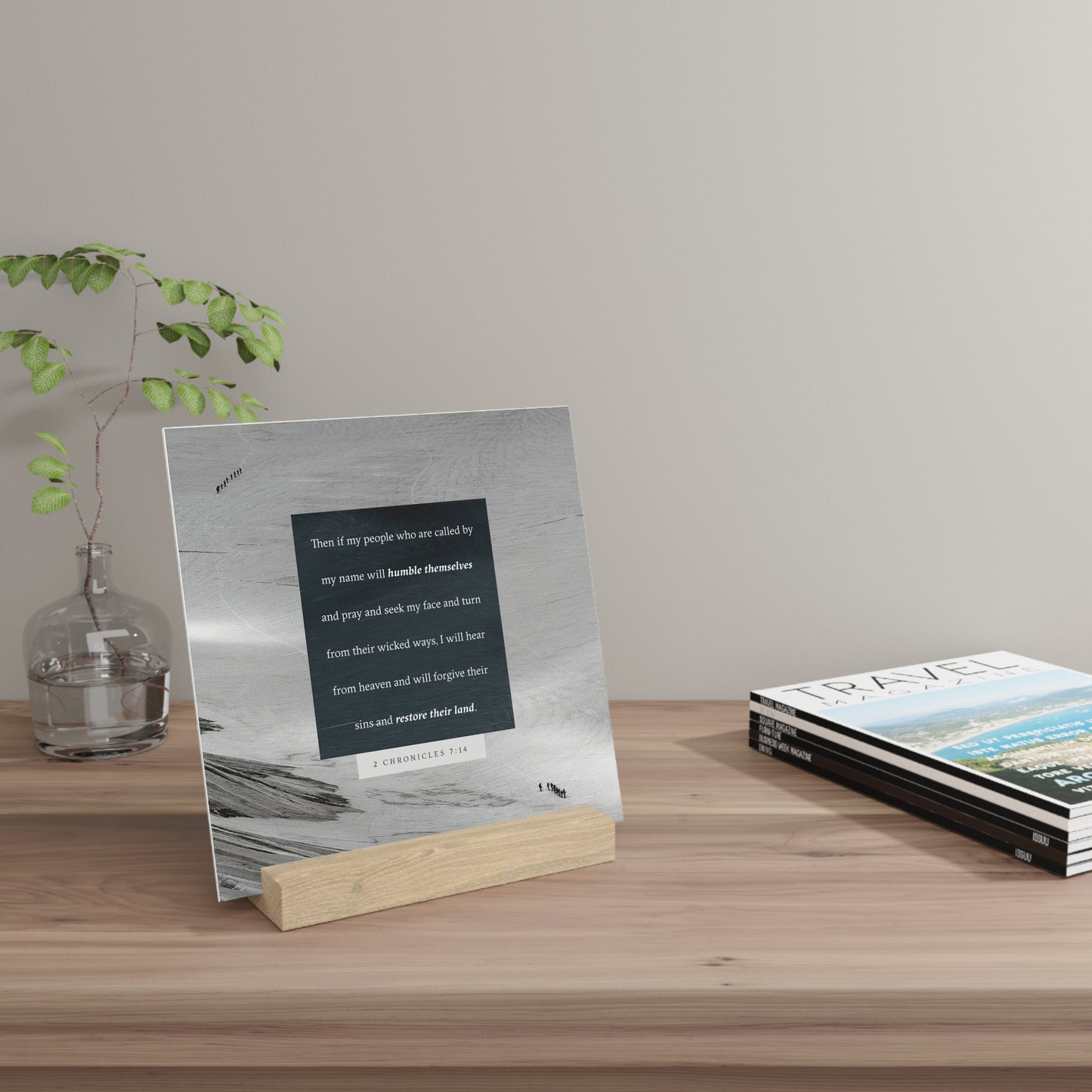 2nd Chronicles 7:14 verse image, Gallery Board with Stand