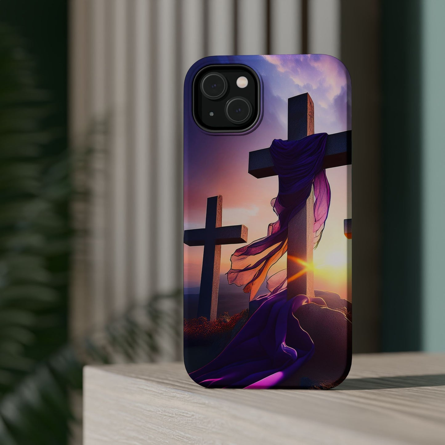 He is Risen Cross phone case