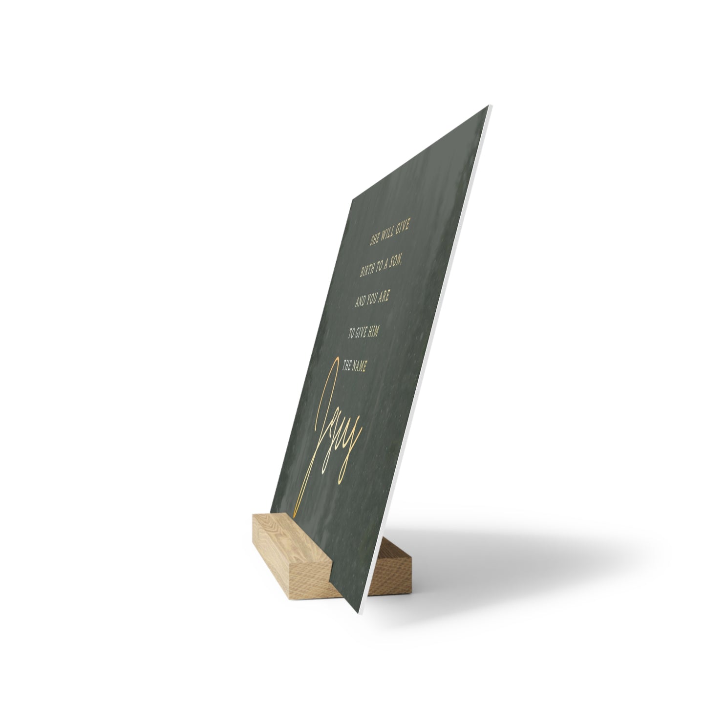 Matthew 1:21 Bible Verse Image, Gallery Board with Stand
