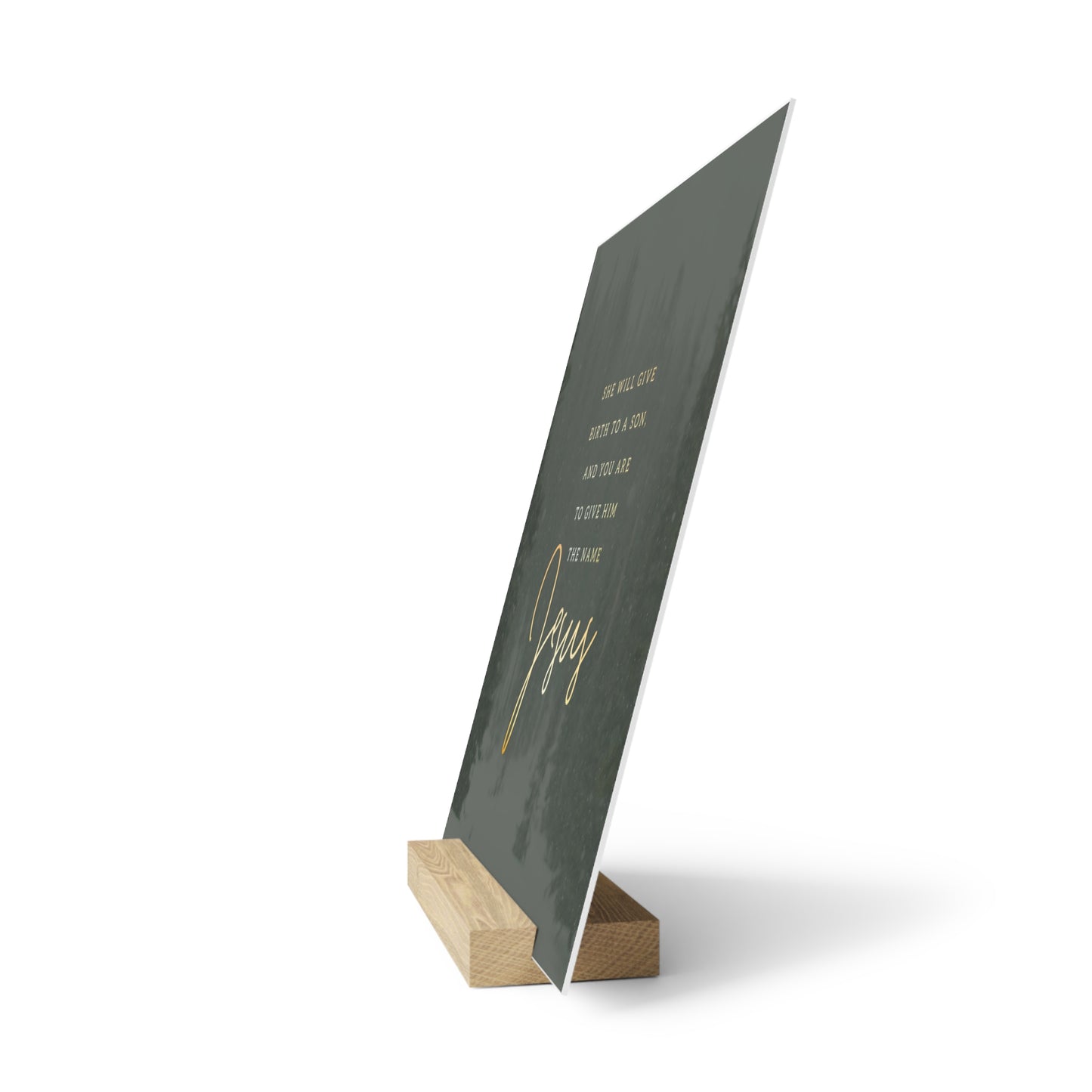 Matthew 1:21 Bible Verse Image, Gallery Board with Stand