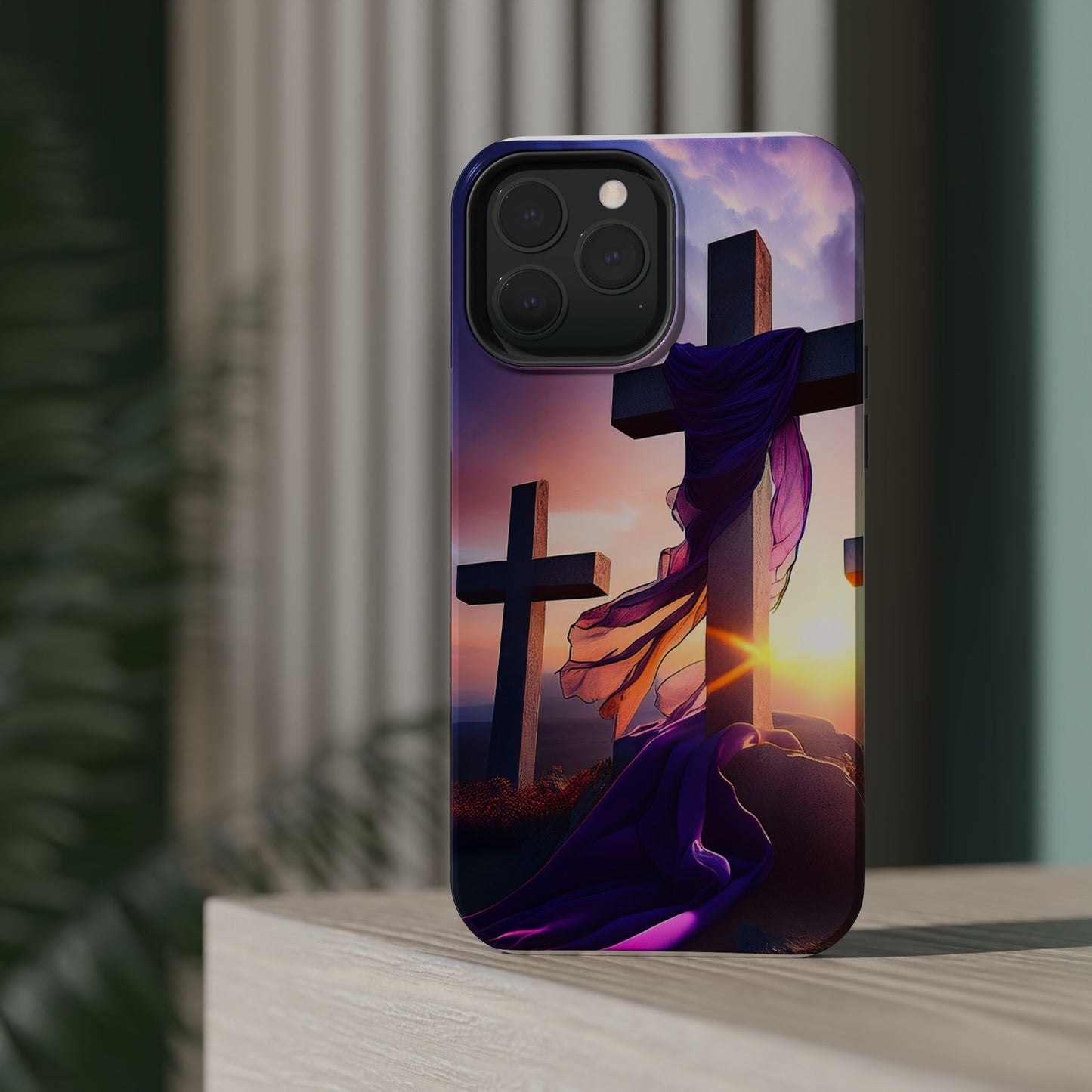 He is Risen Cross phone case