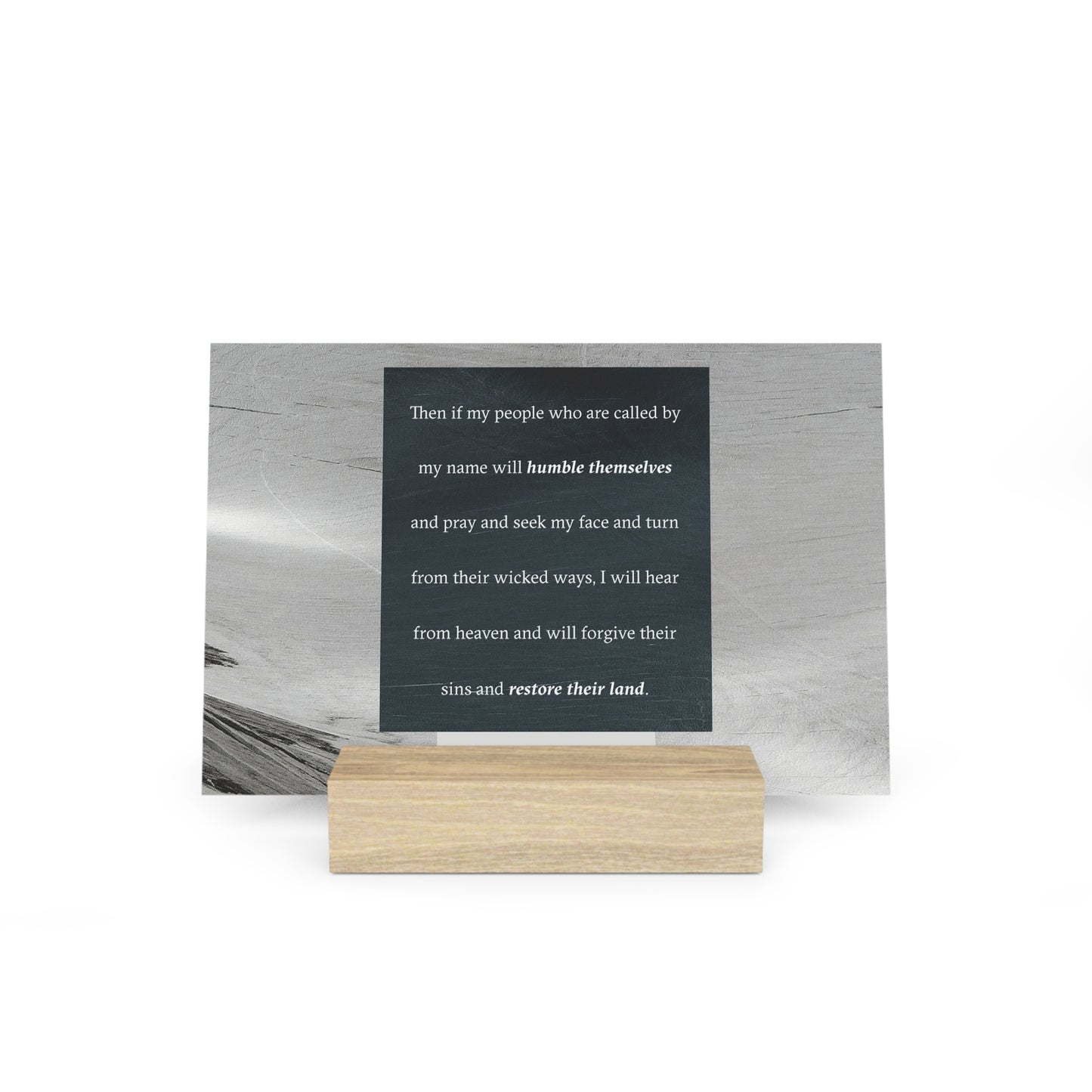 2nd Chronicles 7:14 verse image, Gallery Board with Stand