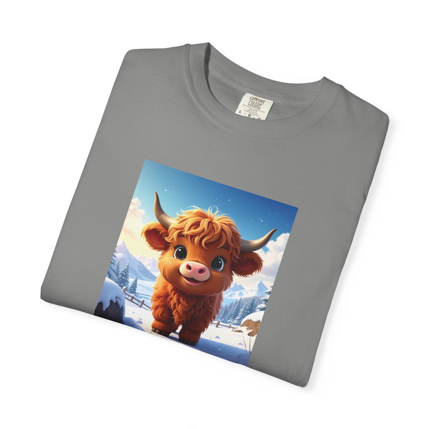 Christmas Highland Cow T-shirt | Holiday Cow Graphic Tee