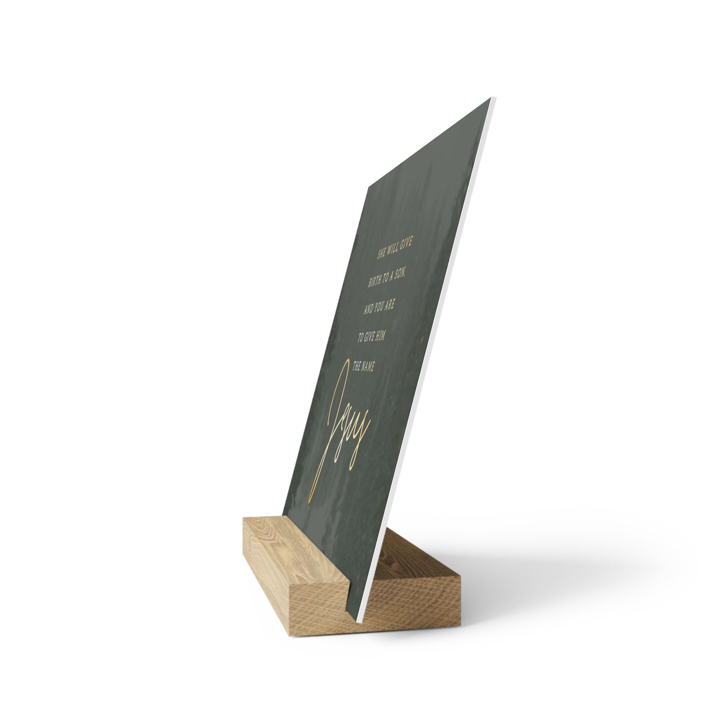 Matthew 1:21 Bible Verse Image, Gallery Board with Stand