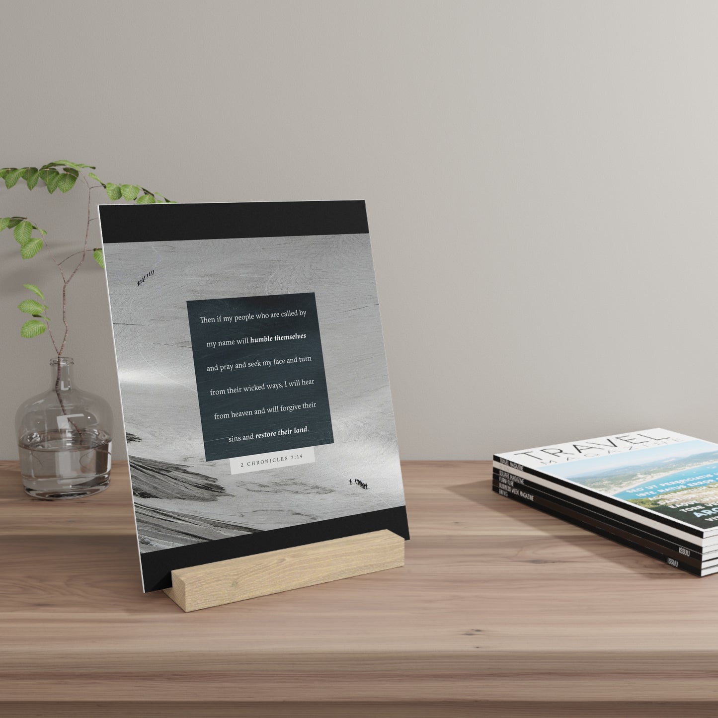 2nd Chronicles 7:14 verse image, Gallery Board with Stand