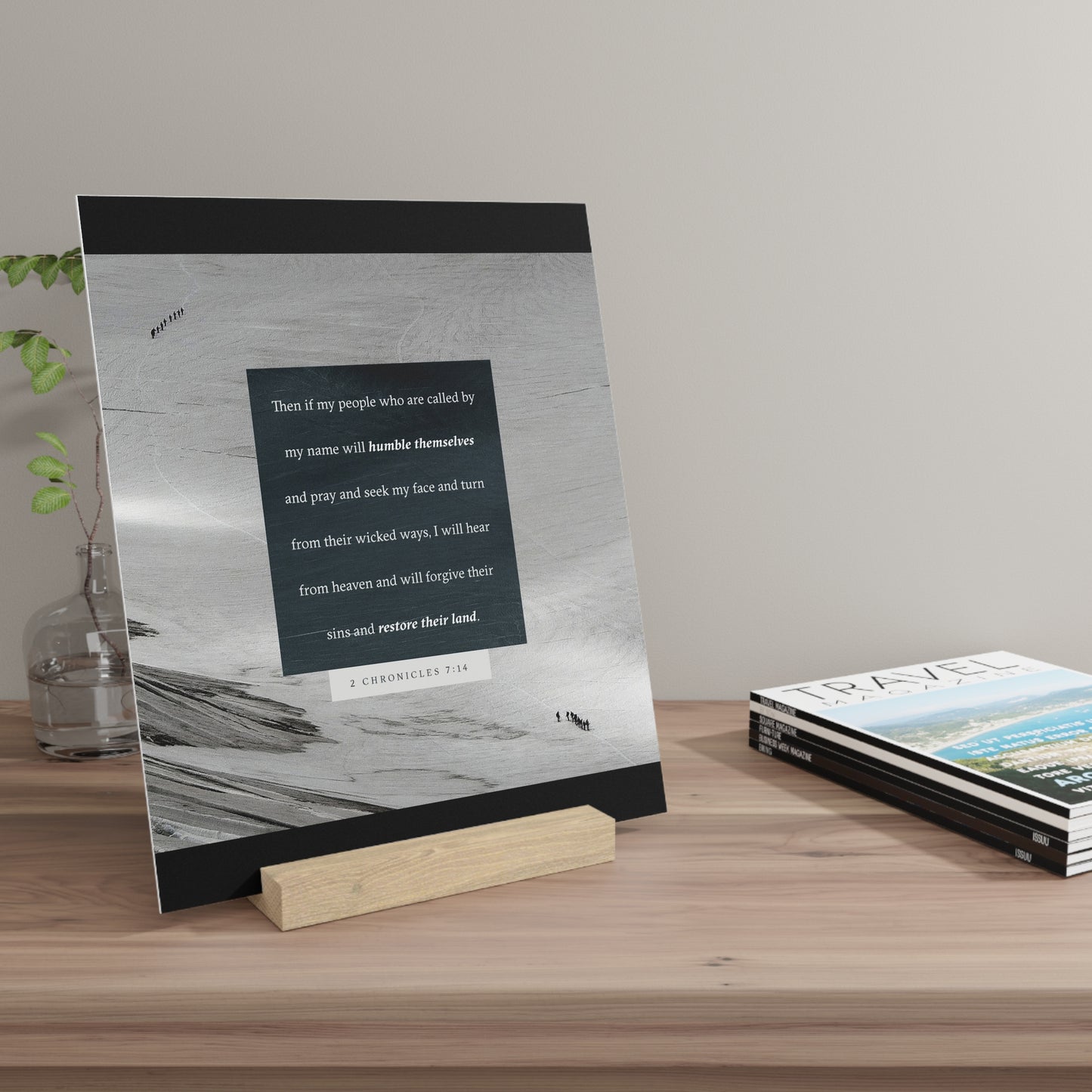 2nd Chronicles 7:14 verse image, Gallery Board with Stand