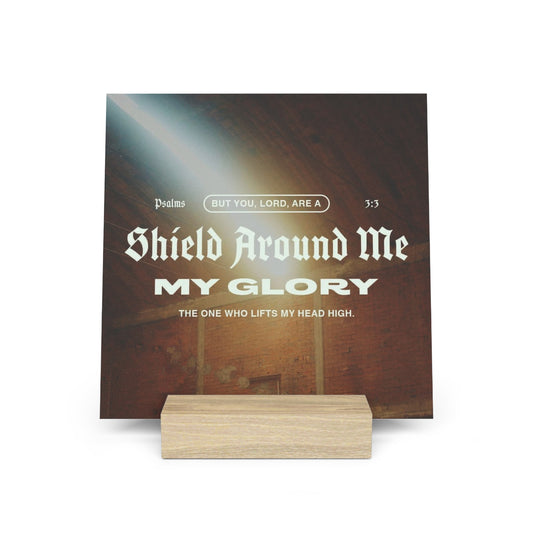 Psalm 3:3, Bible Verse Image, Gallery Board with Stand