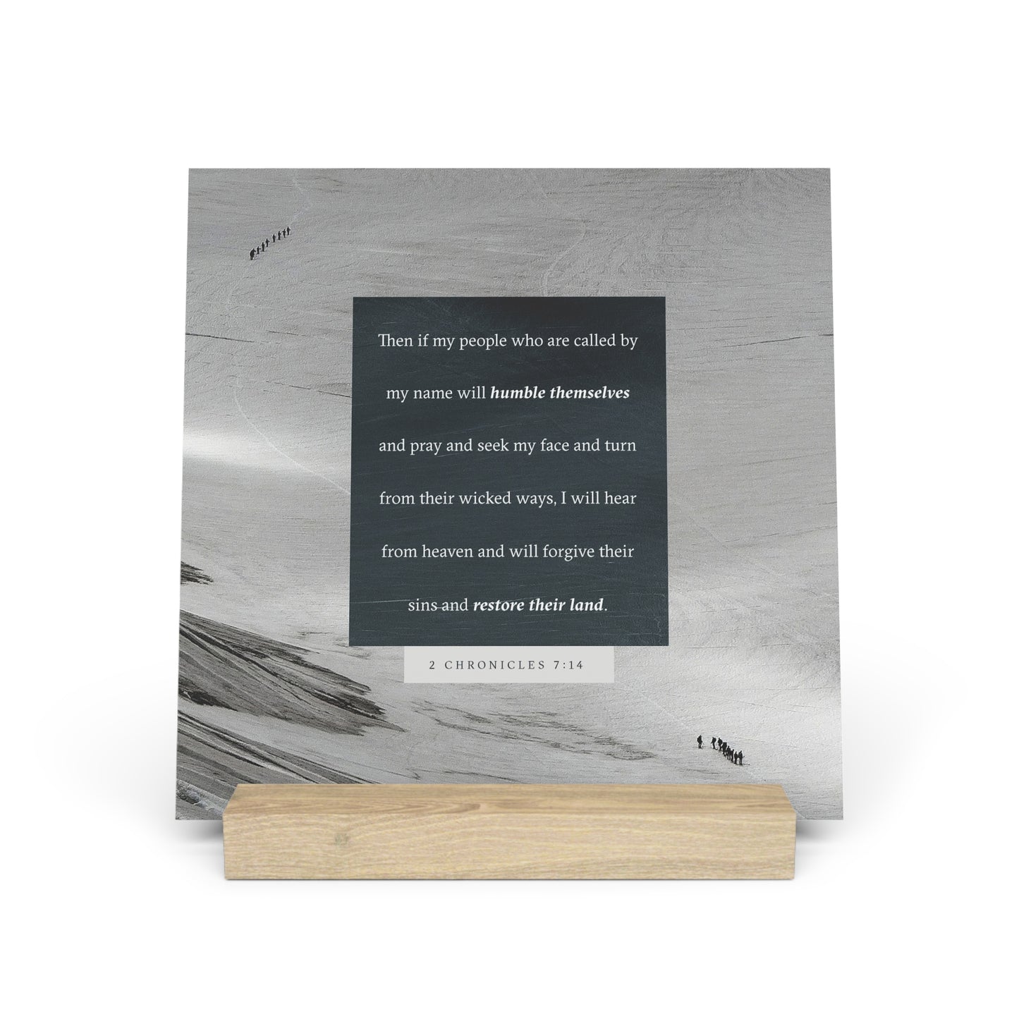 2nd Chronicles 7:14 verse image, Gallery Board with Stand