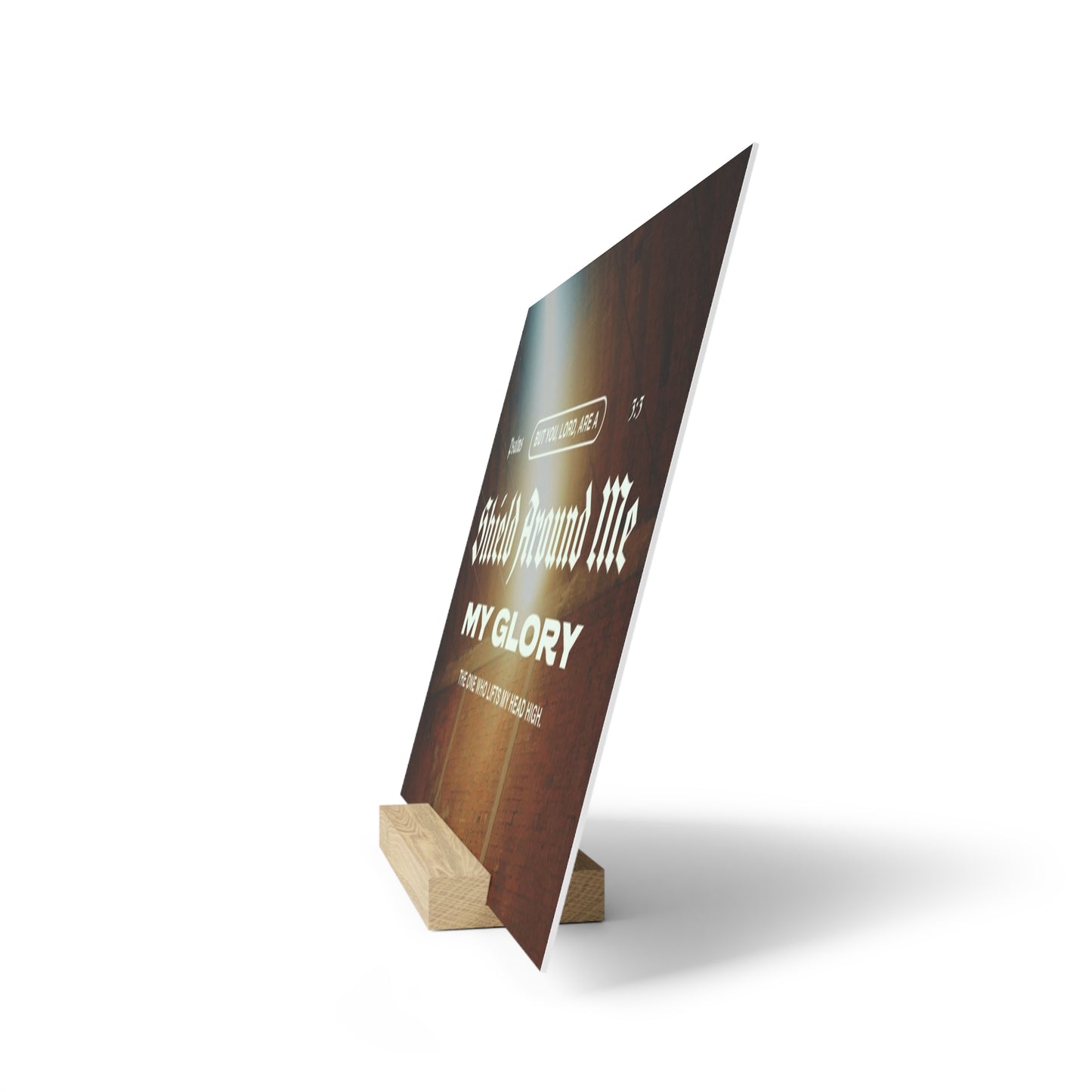 Psalm 3:3, Bible Verse Image, Gallery Board with Stand