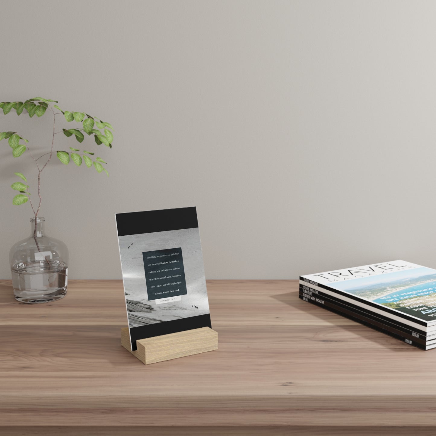 2nd Chronicles 7:14 verse image, Gallery Board with Stand