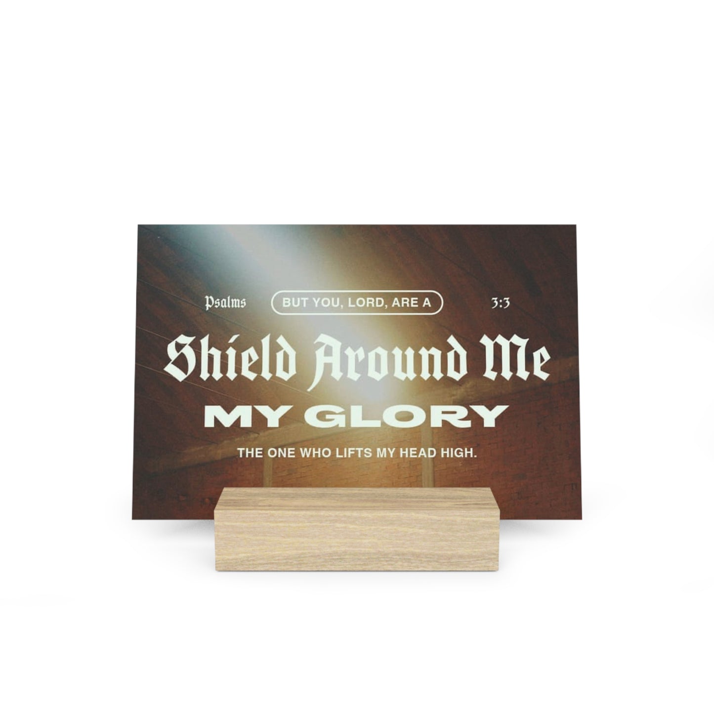 Psalm 3:3, Bible Verse Image, Gallery Board with Stand