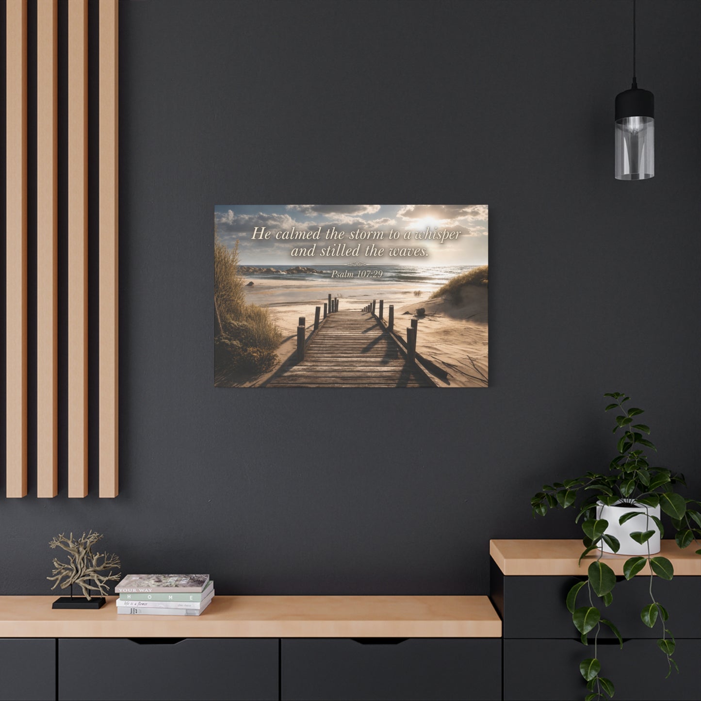 Personalized Beach Scripture Matte Canvas - Stretched Wall Art