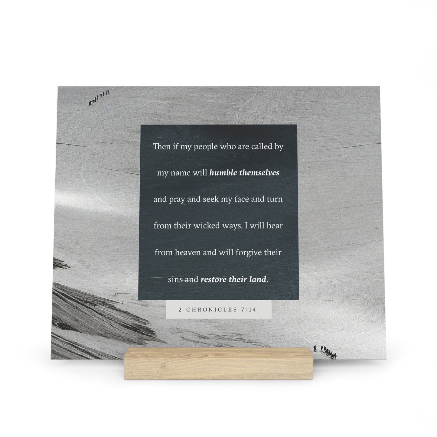 2nd Chronicles 7:14 verse image, Gallery Board with Stand