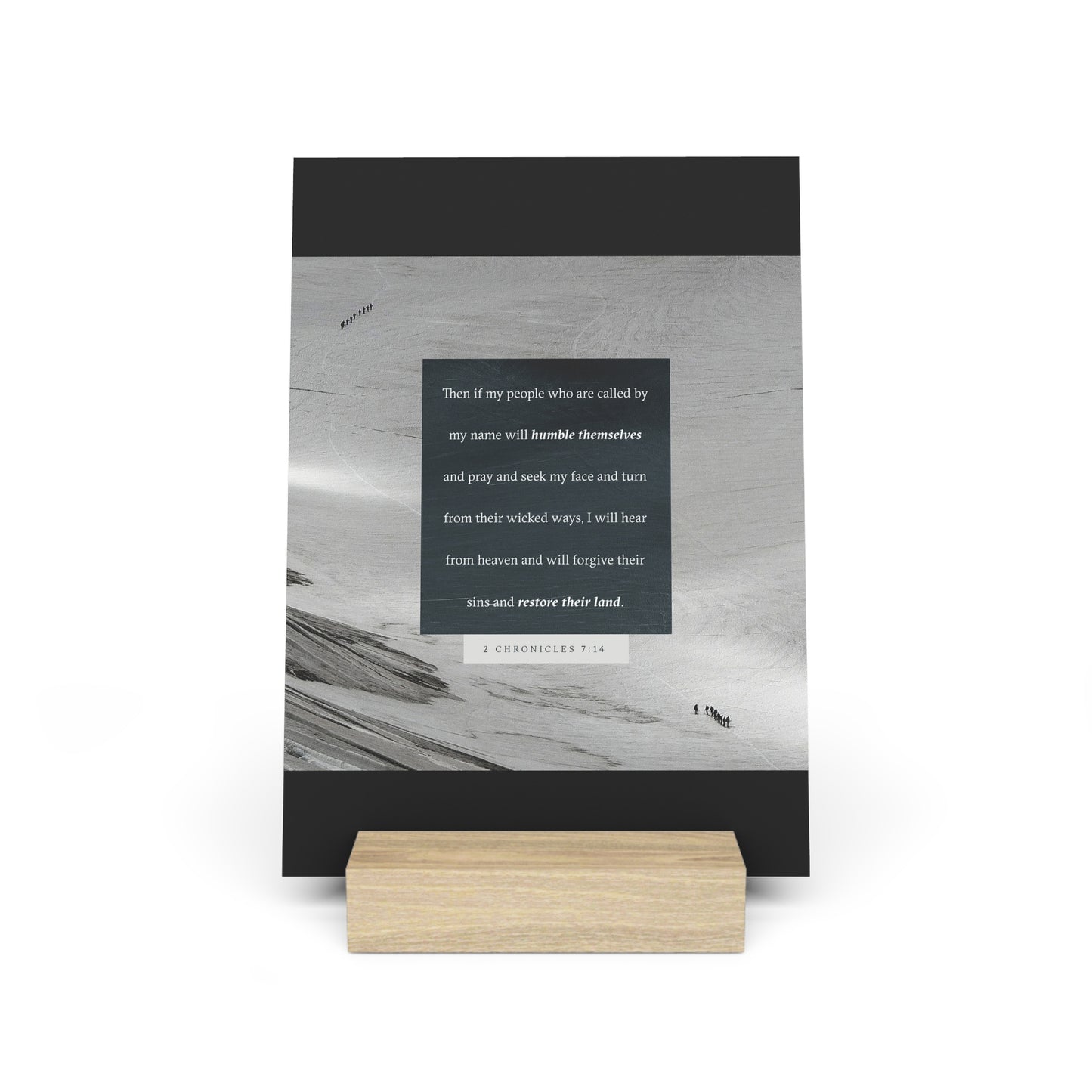 2nd Chronicles 7:14 verse image, Gallery Board with Stand