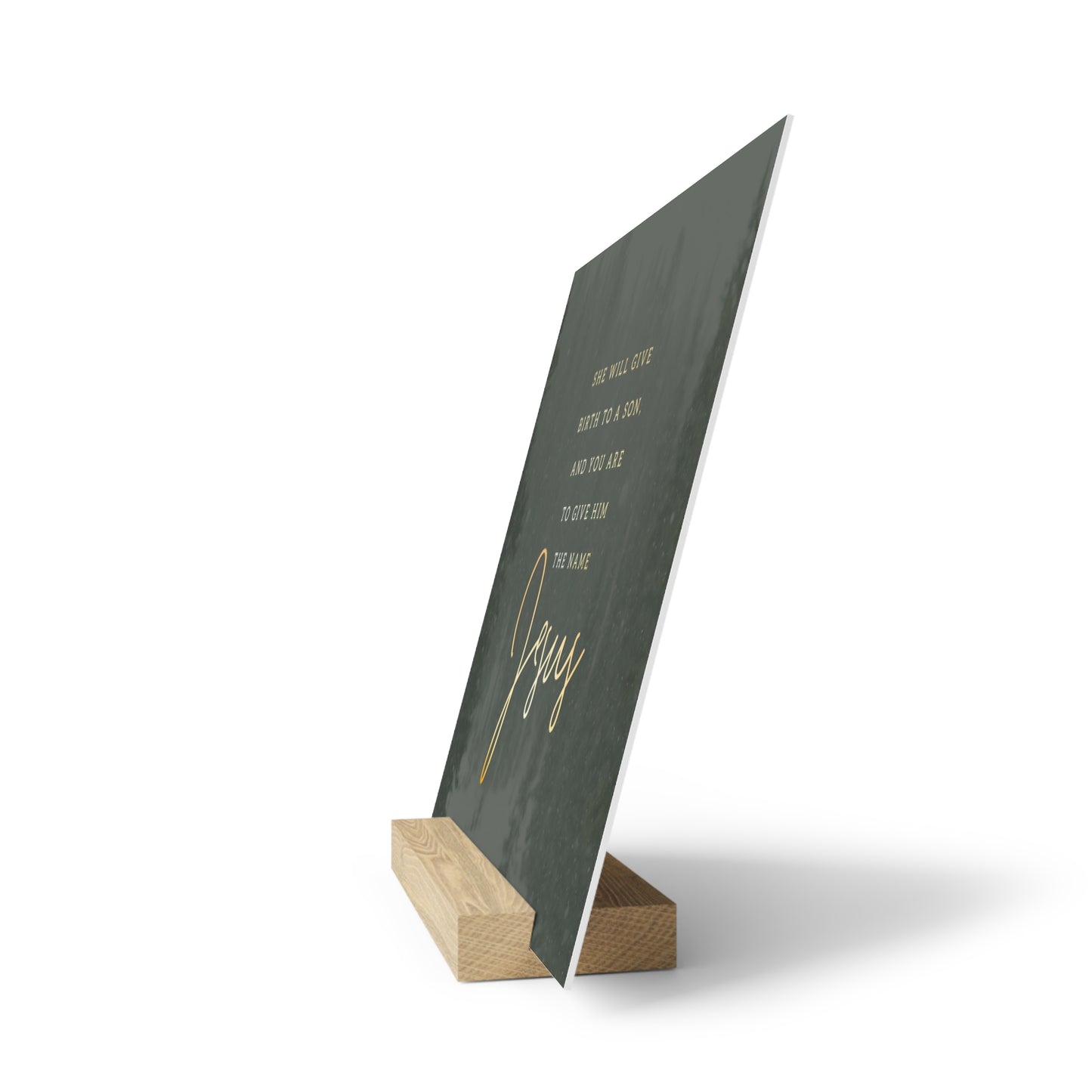 Matthew 1:21 Bible Verse Image, Gallery Board with Stand