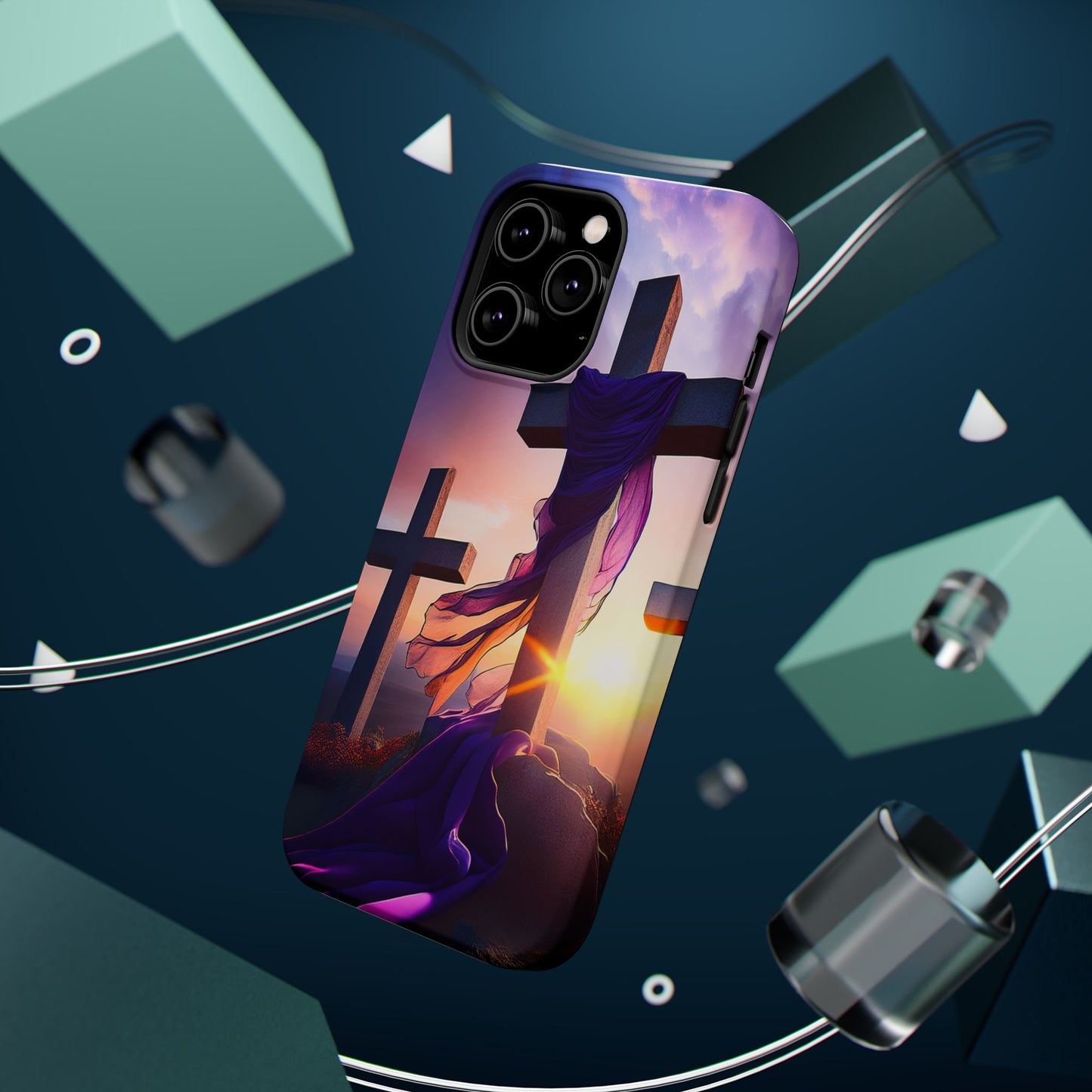He is Risen Cross phone case