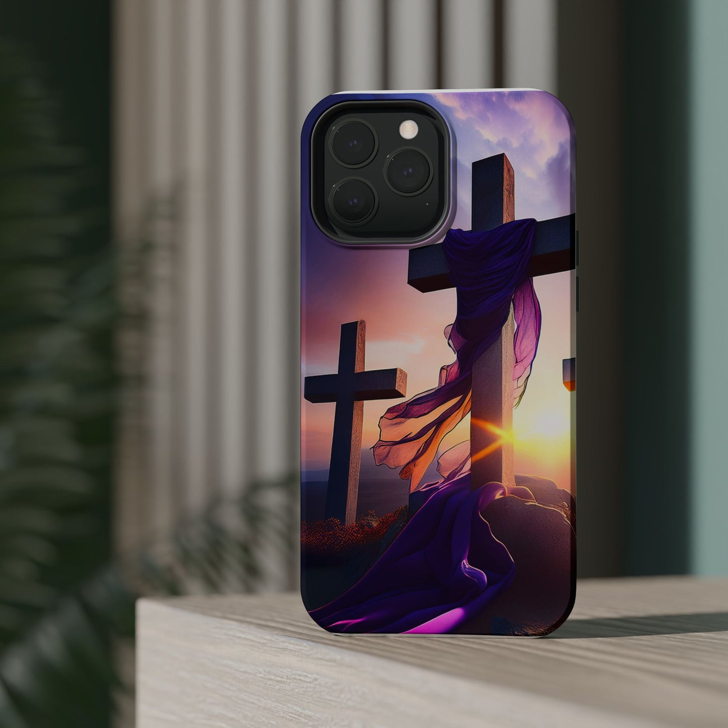 He is Risen Cross phone case