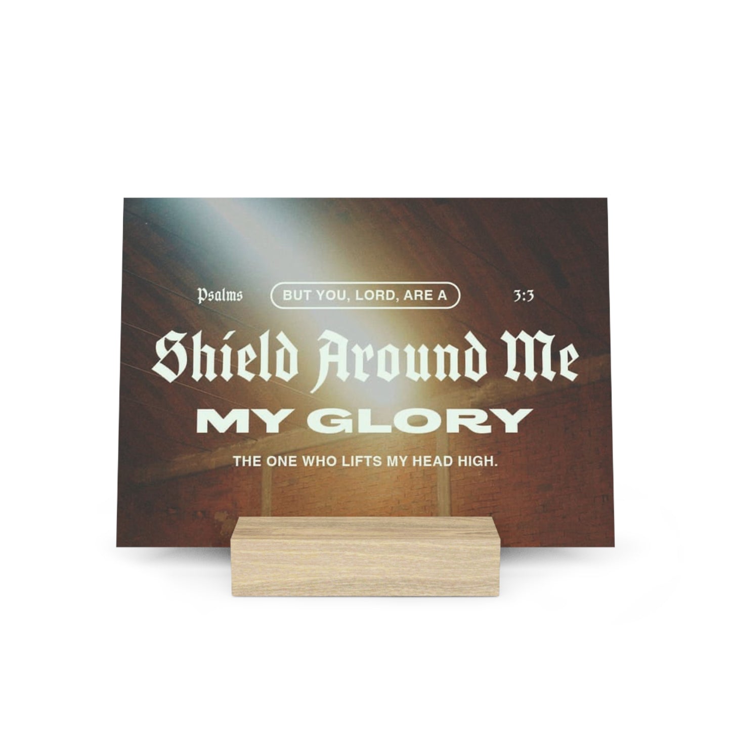 Psalm 3:3, Bible Verse Image, Gallery Board with Stand