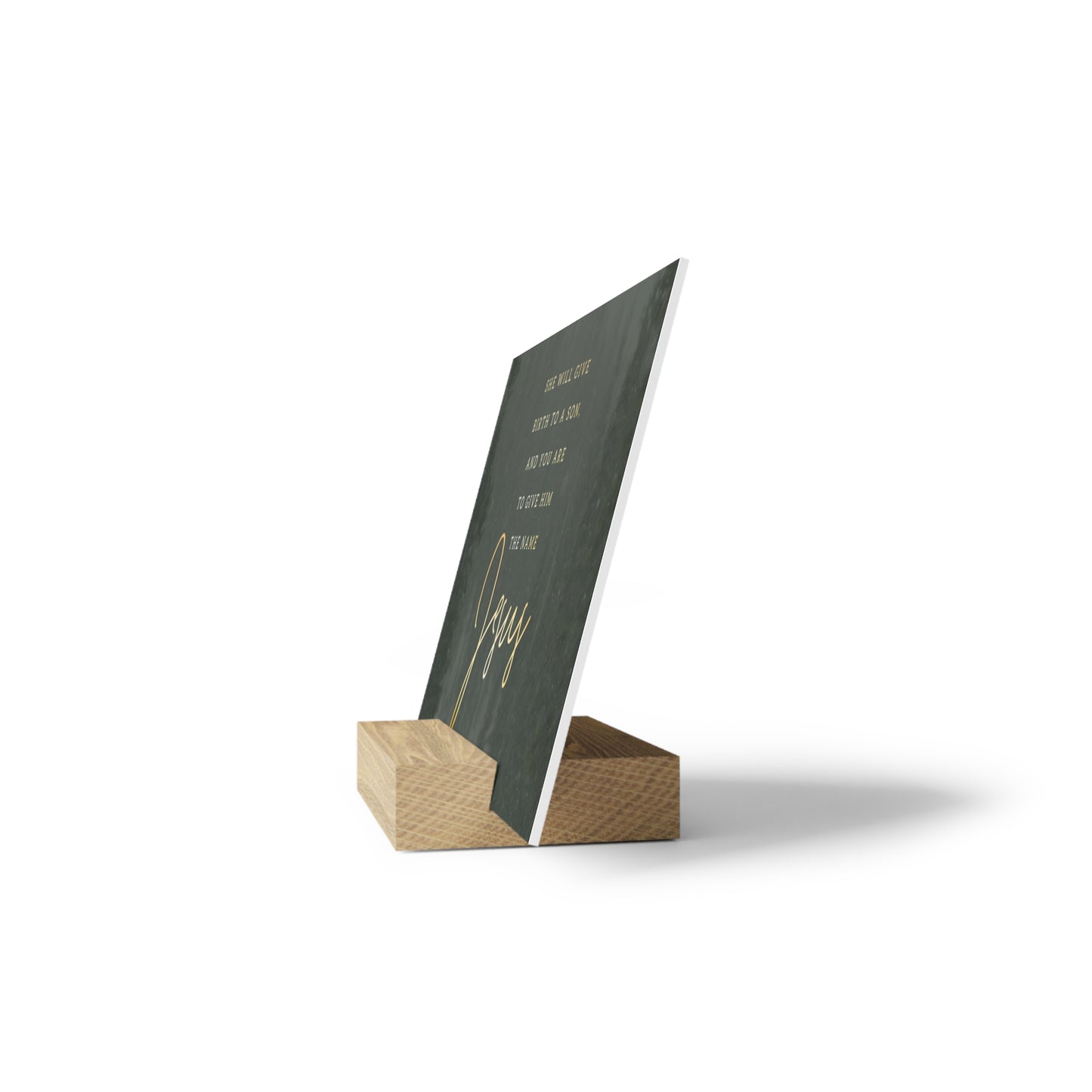 Matthew 1:21 Bible Verse Image, Gallery Board with Stand