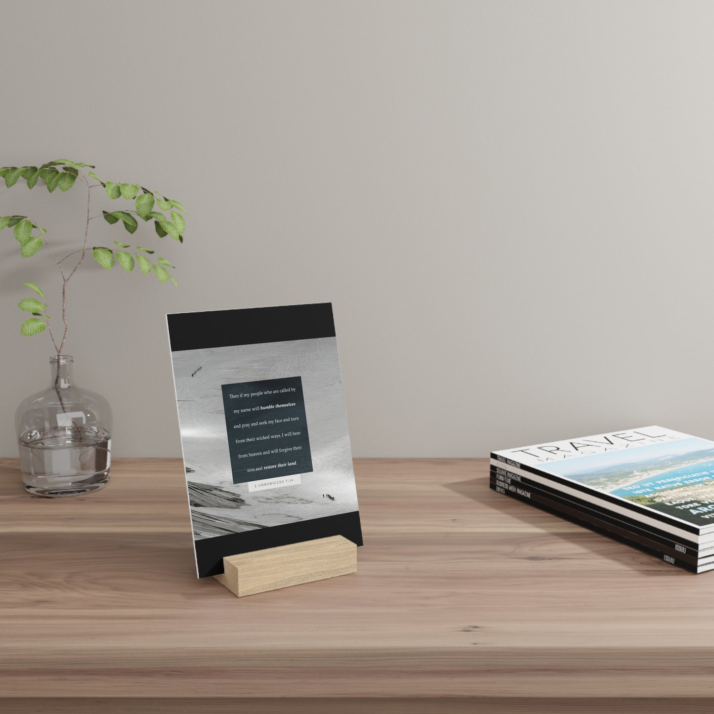 2nd Chronicles 7:14 verse image, Gallery Board with Stand