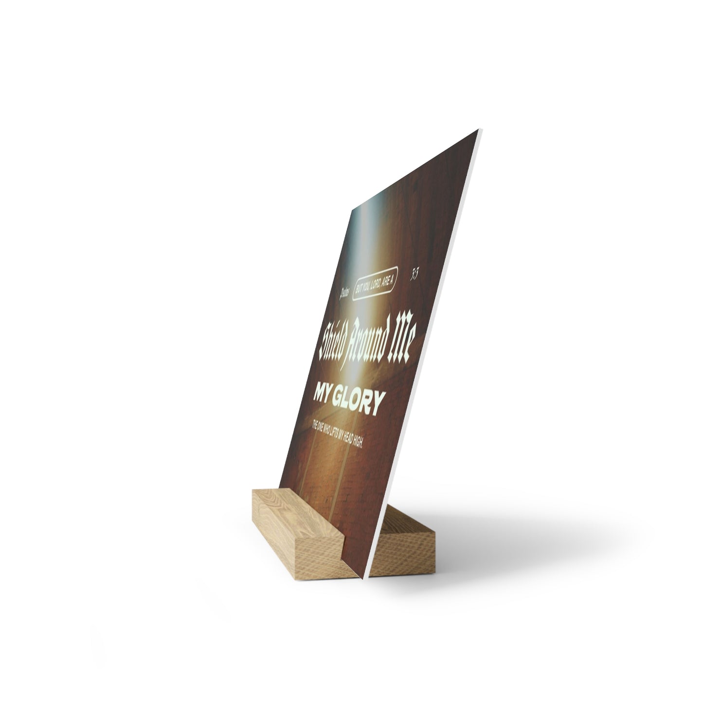Psalm 3:3, Bible Verse Image, Gallery Board with Stand