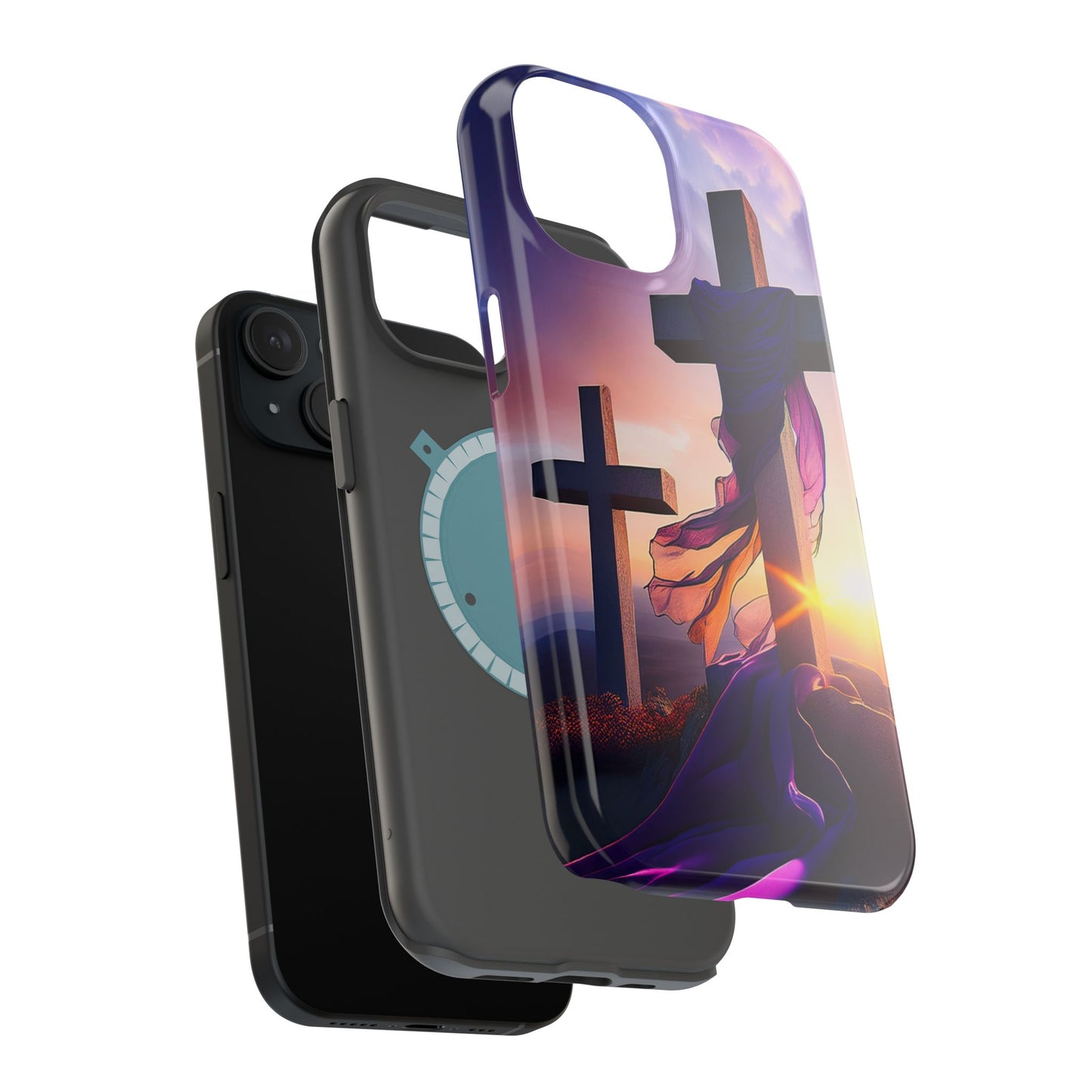 He is Risen Cross phone case