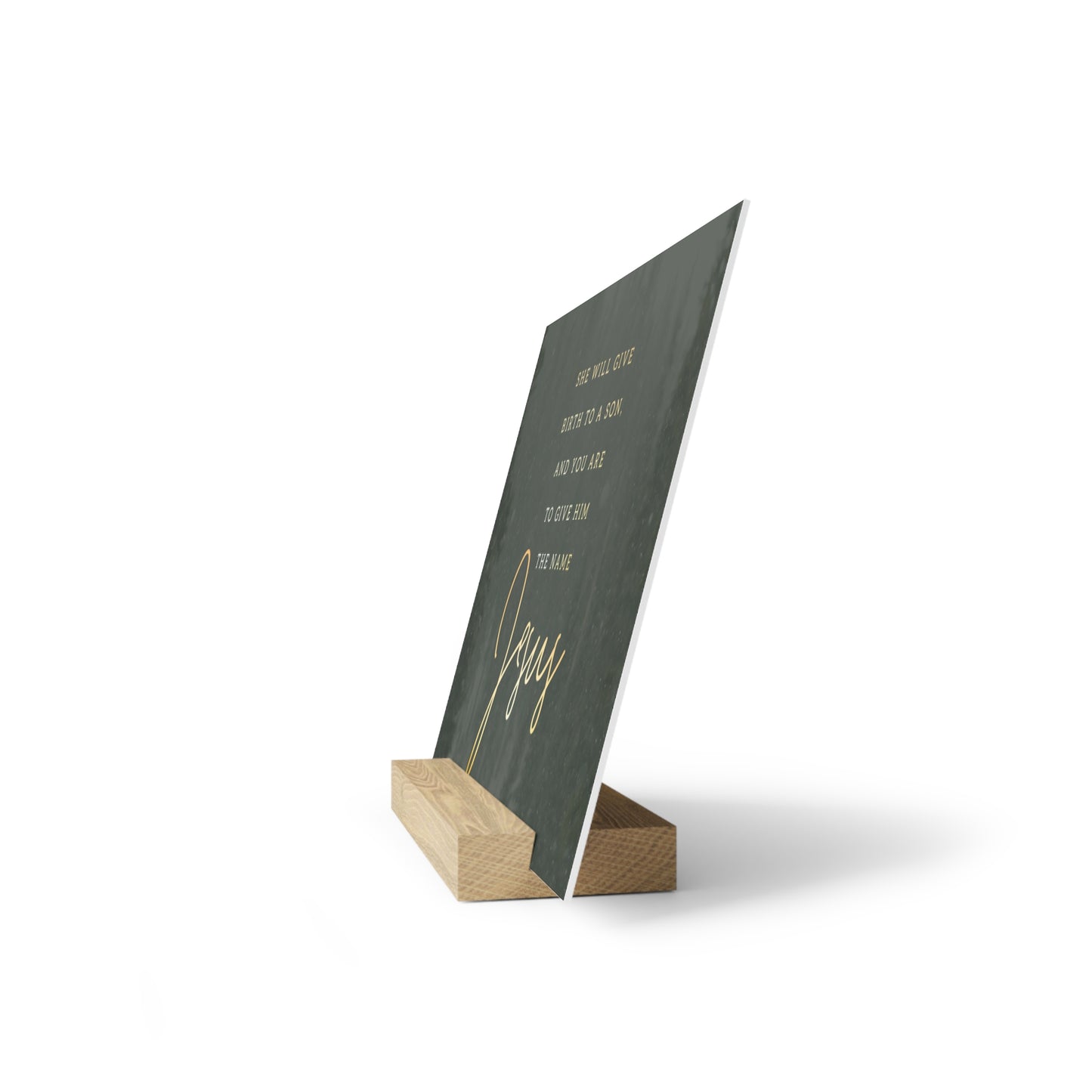 Matthew 1:21 Bible Verse Image, Gallery Board with Stand