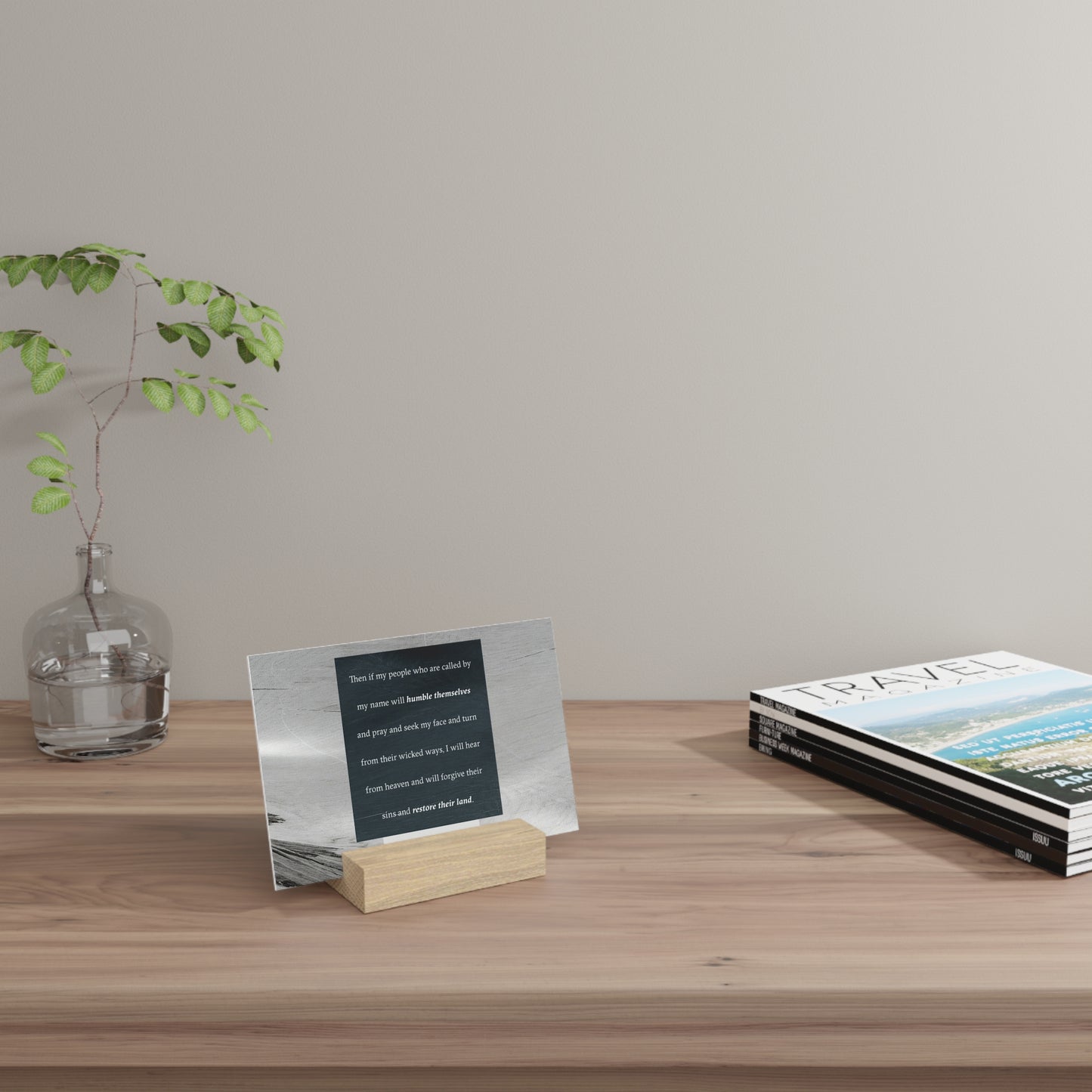 2nd Chronicles 7:14 verse image, Gallery Board with Stand