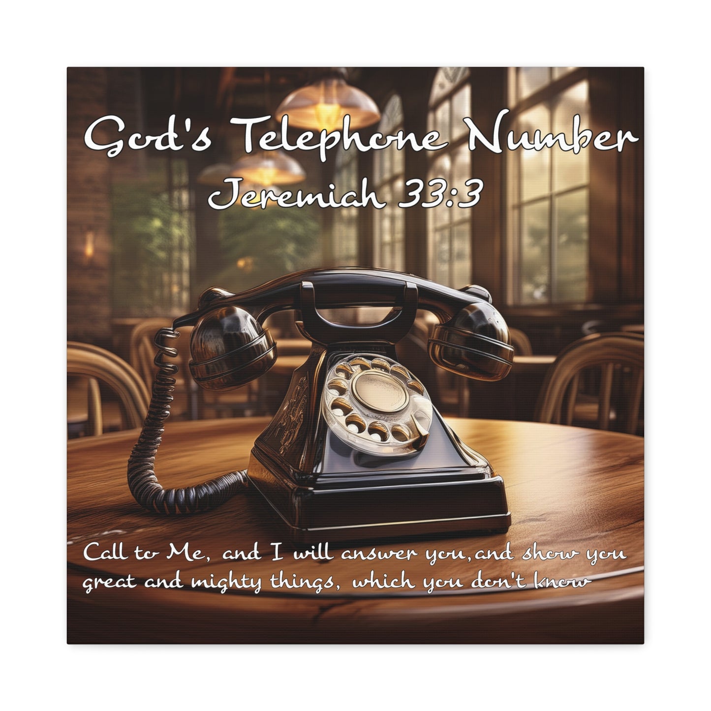 Jeremiah 33:3 God's Phone number