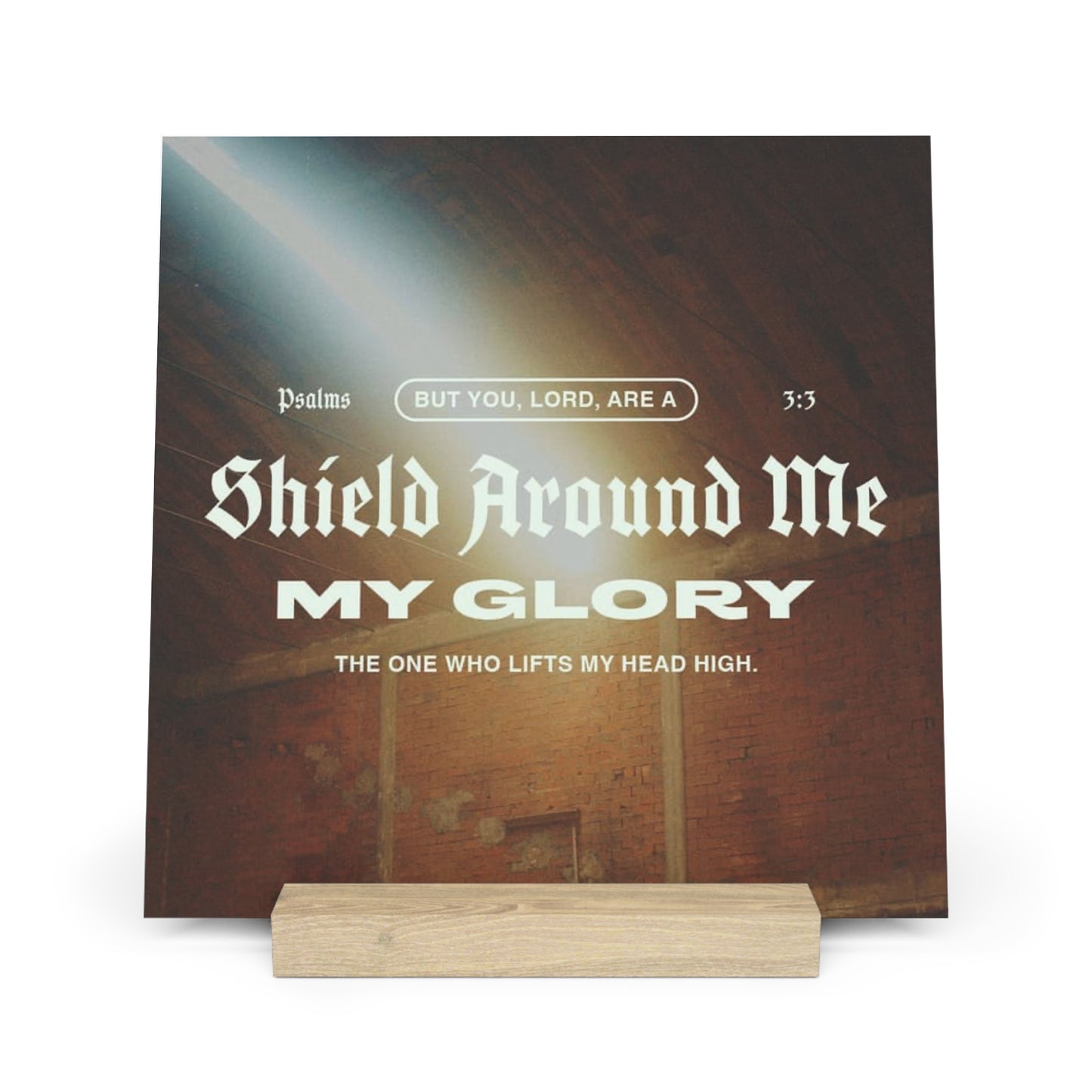 Psalm 3:3, Bible Verse Image, Gallery Board with Stand