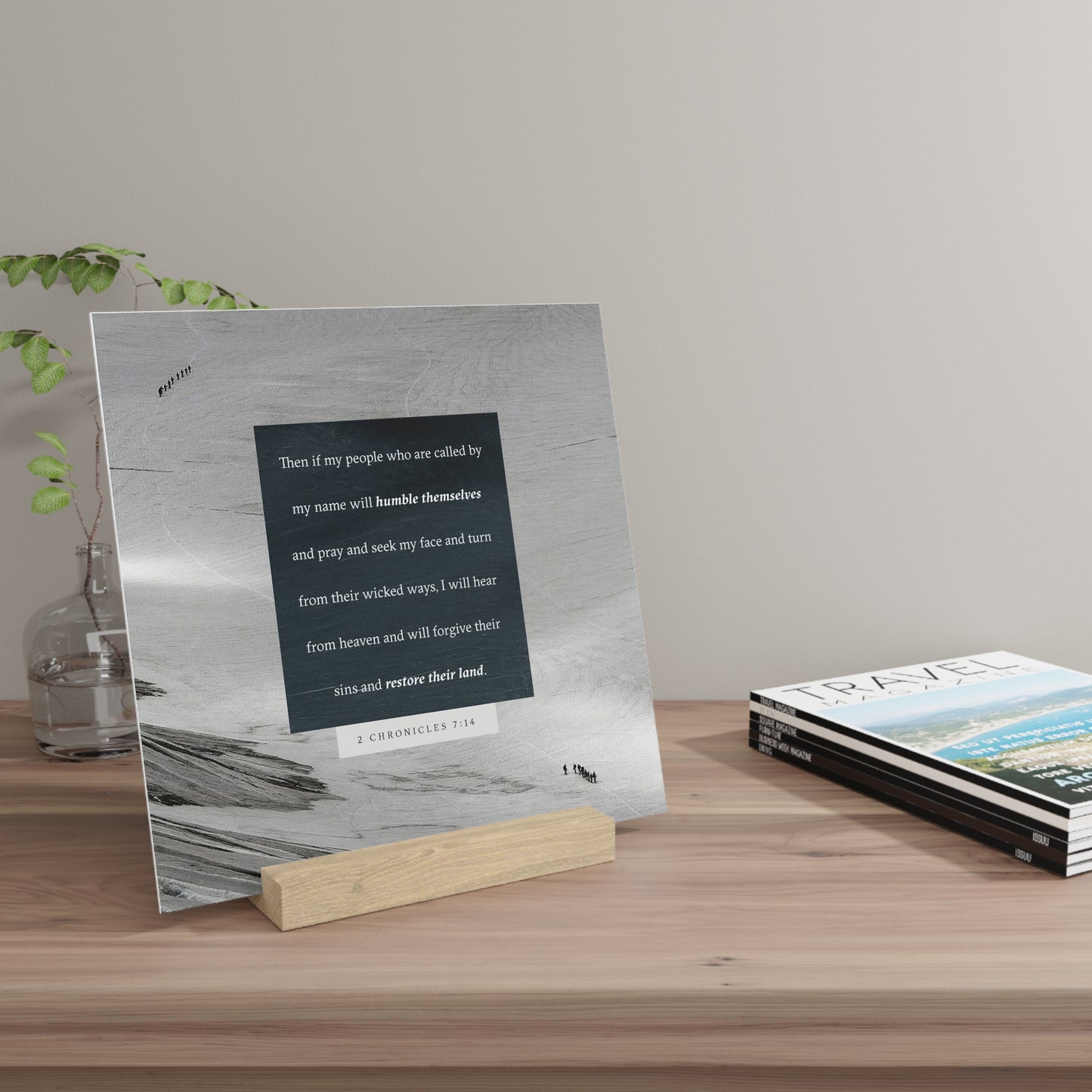 2nd Chronicles 7:14 verse image, Gallery Board with Stand