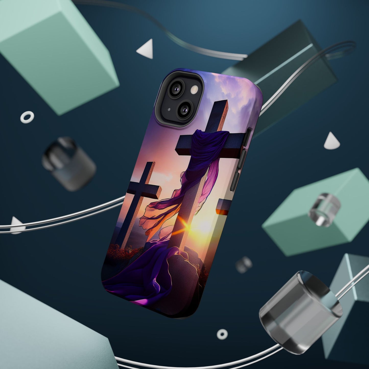 He is Risen Cross phone case