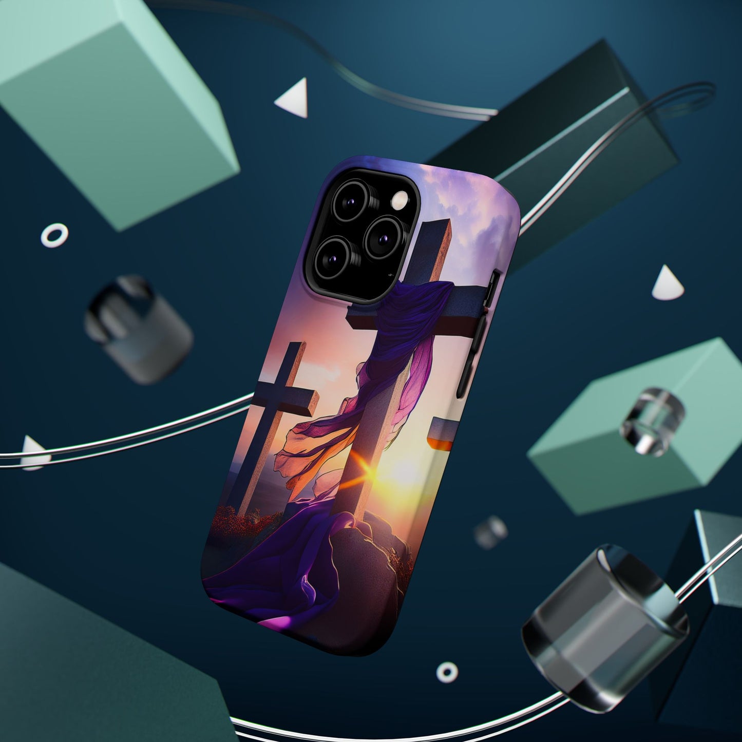 He is Risen Cross phone case