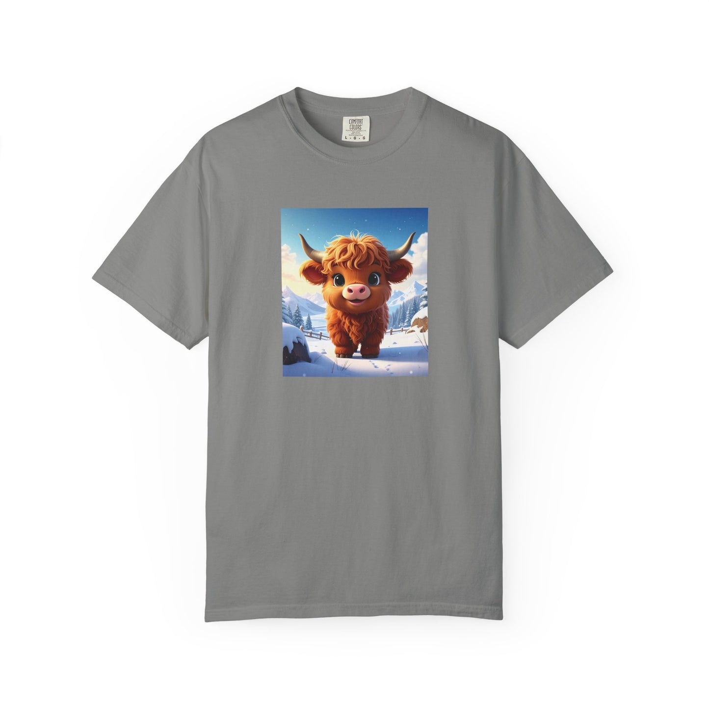 Christmas Highland Cow T-shirt | Holiday Cow Graphic Tee
