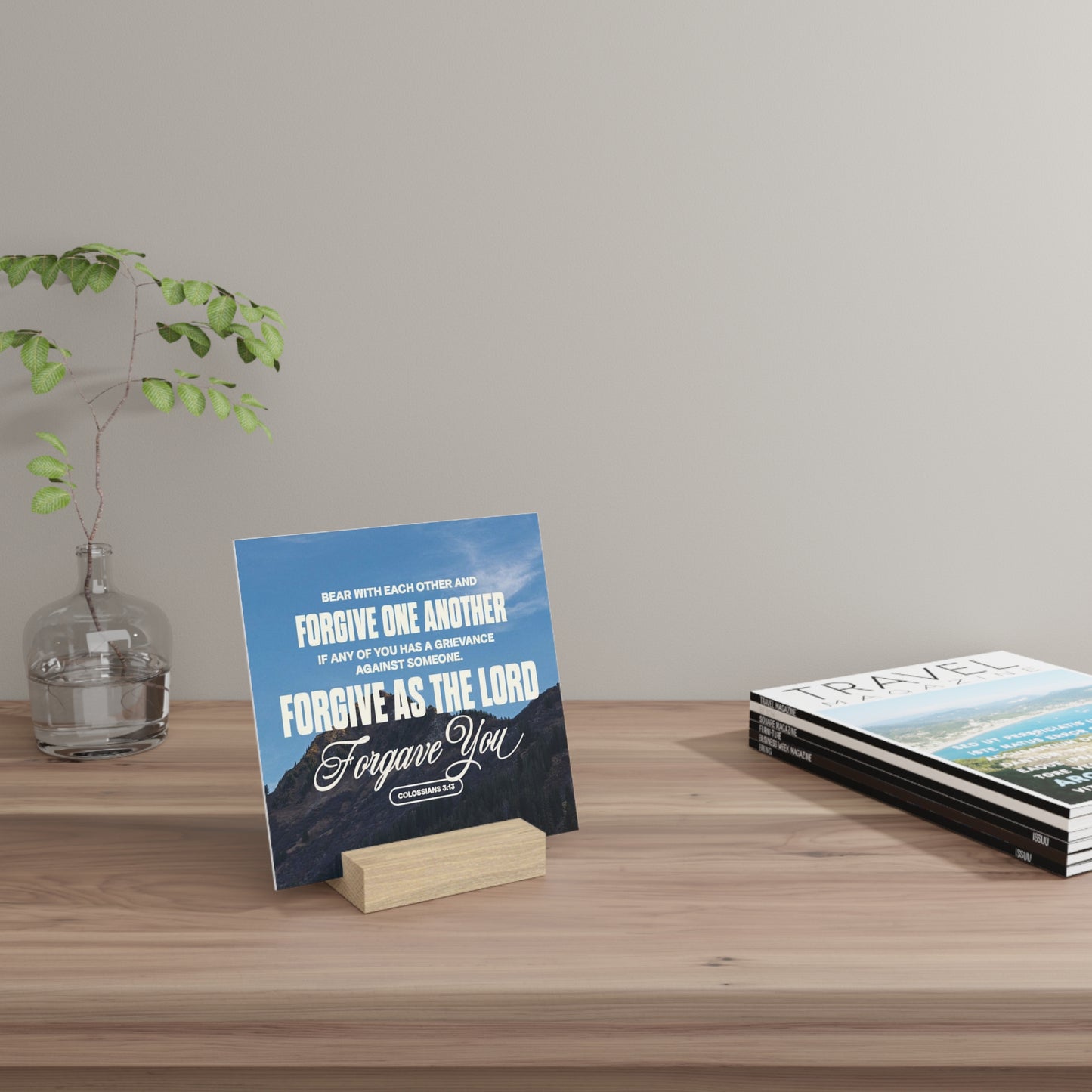 Colossians 3:13 verse image Gallery Board with Stand