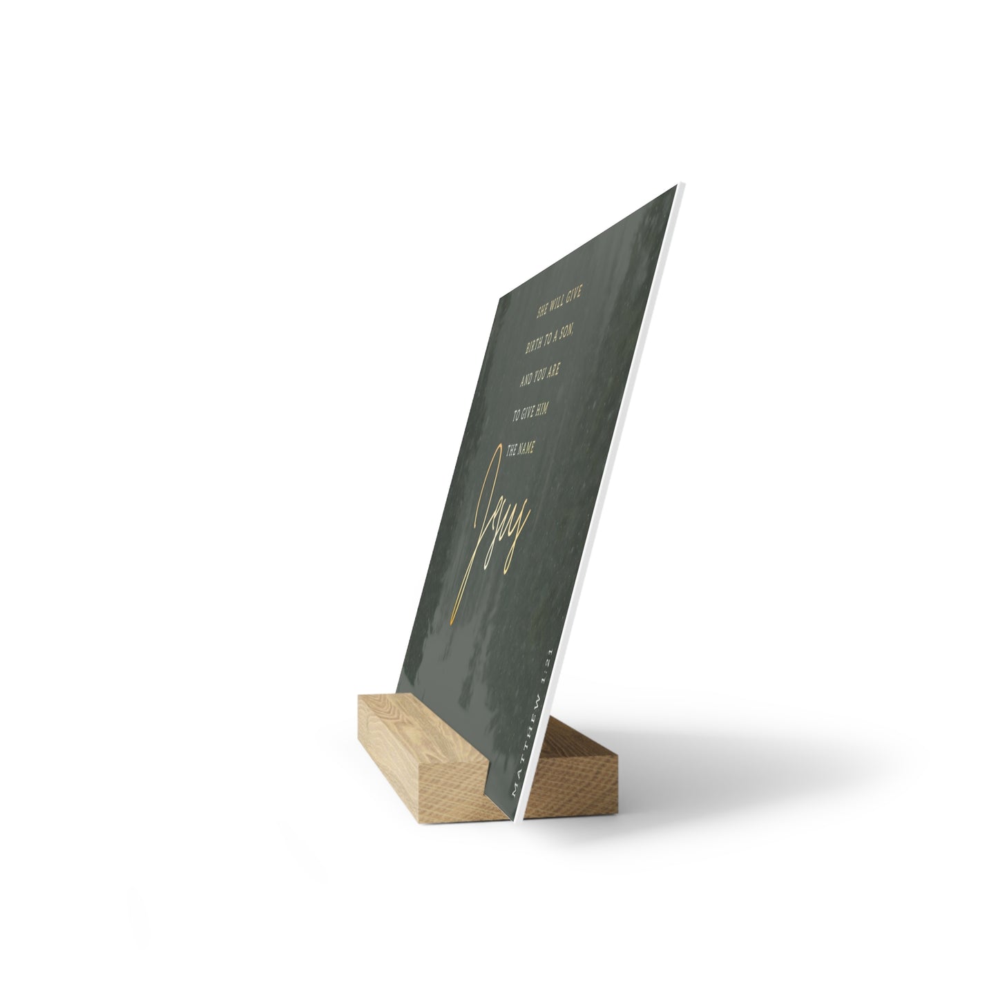 Matthew 1:21 Bible Verse Image, Gallery Board with Stand