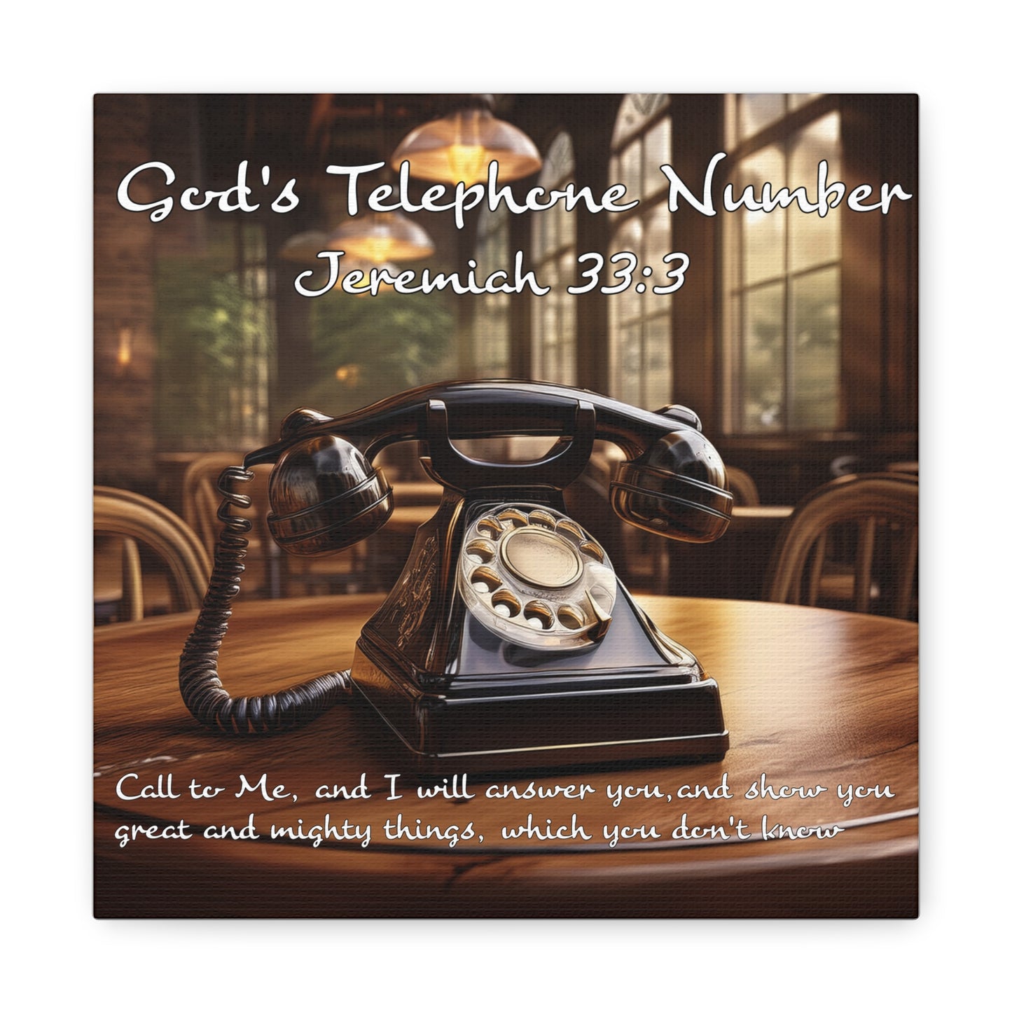 Jeremiah 33:3 God's Phone number