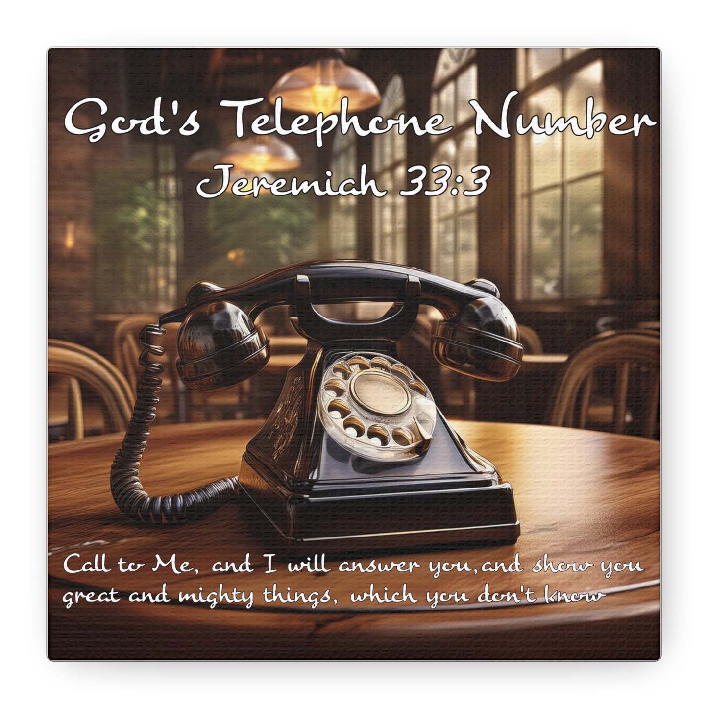 Jeremiah 33:3 God's Phone number