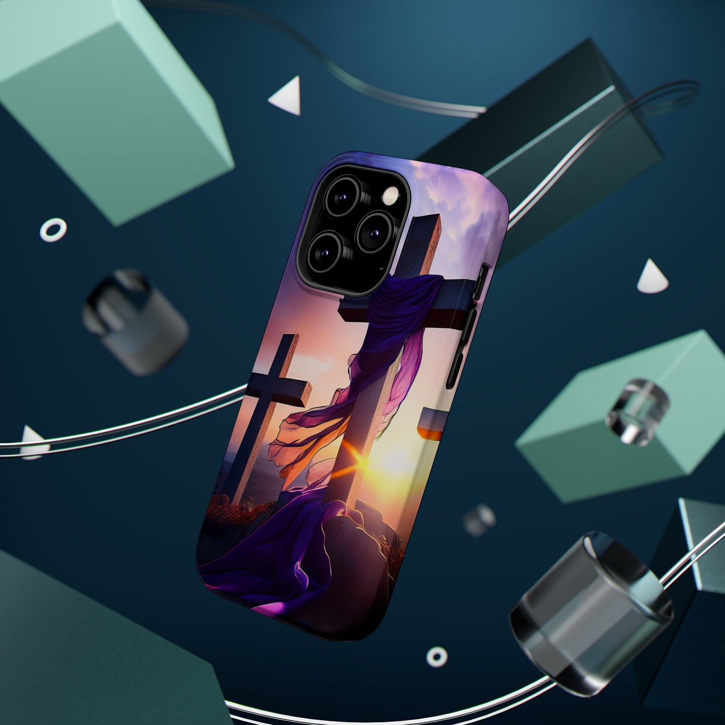 He is Risen Cross phone case