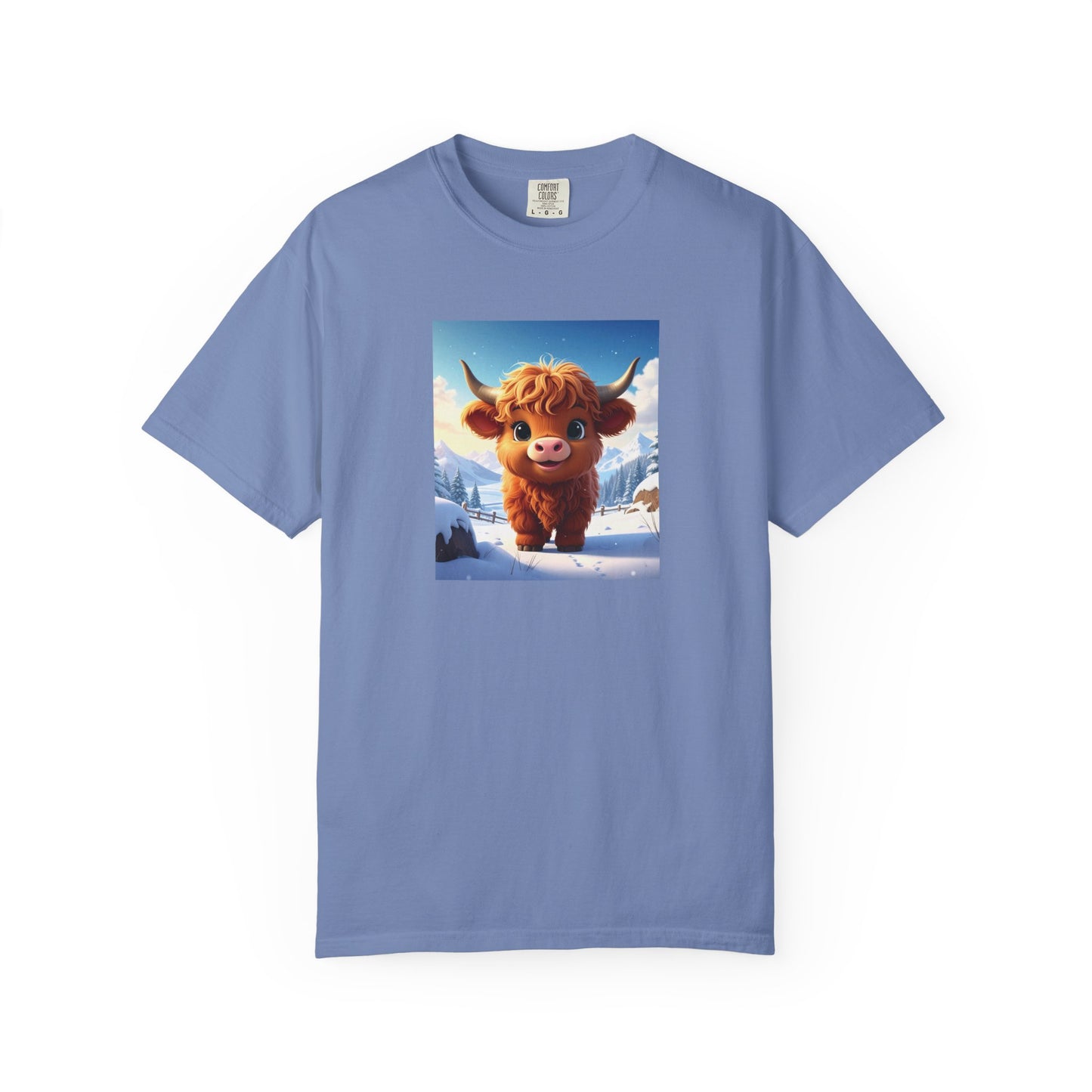 Christmas Highland Cow T-shirt | Holiday Cow Graphic Tee