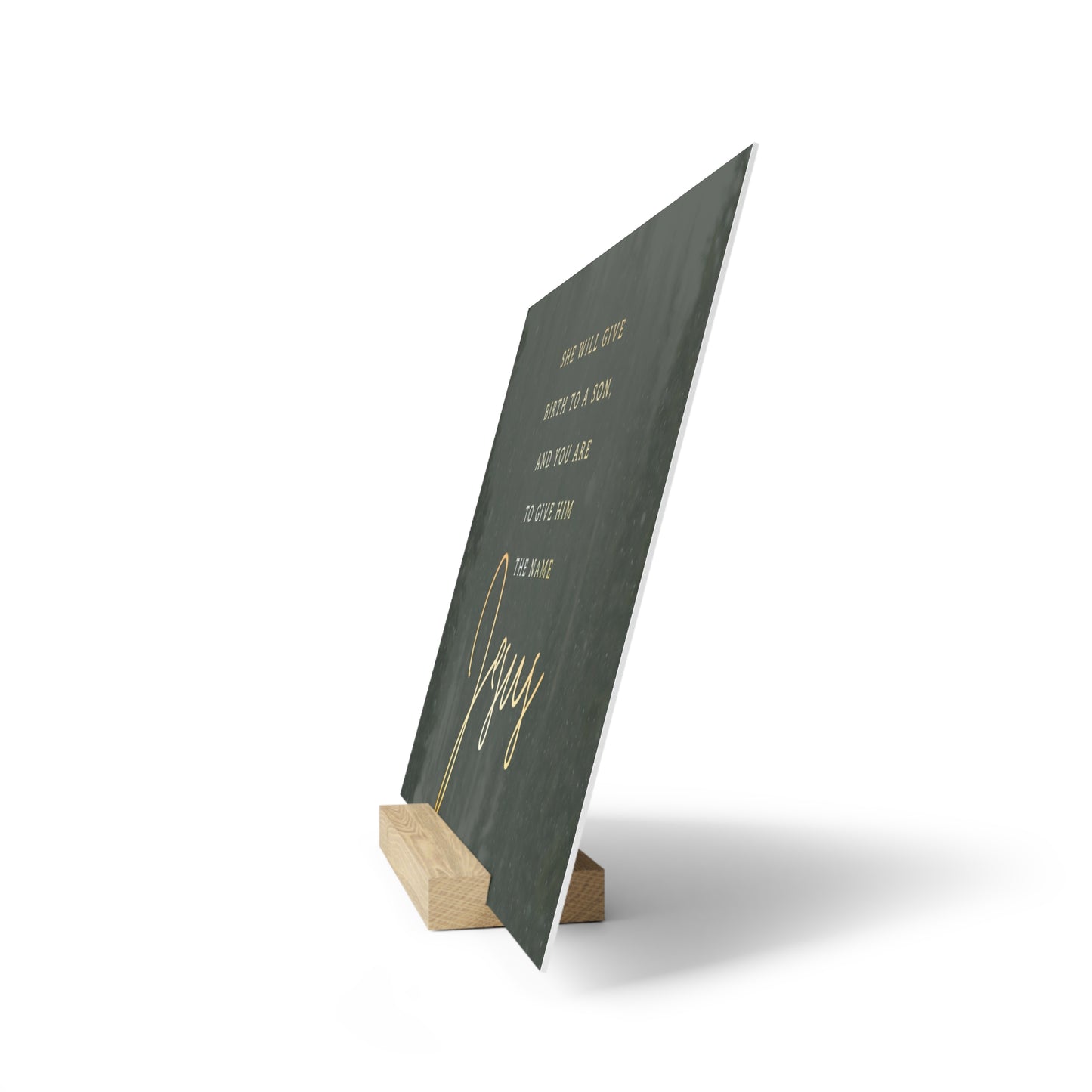 Matthew 1:21 Bible Verse Image, Gallery Board with Stand